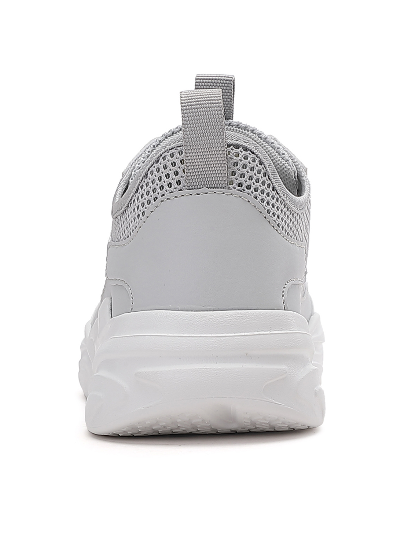 Men Grey Lightweight Mesh Sport Sneakers