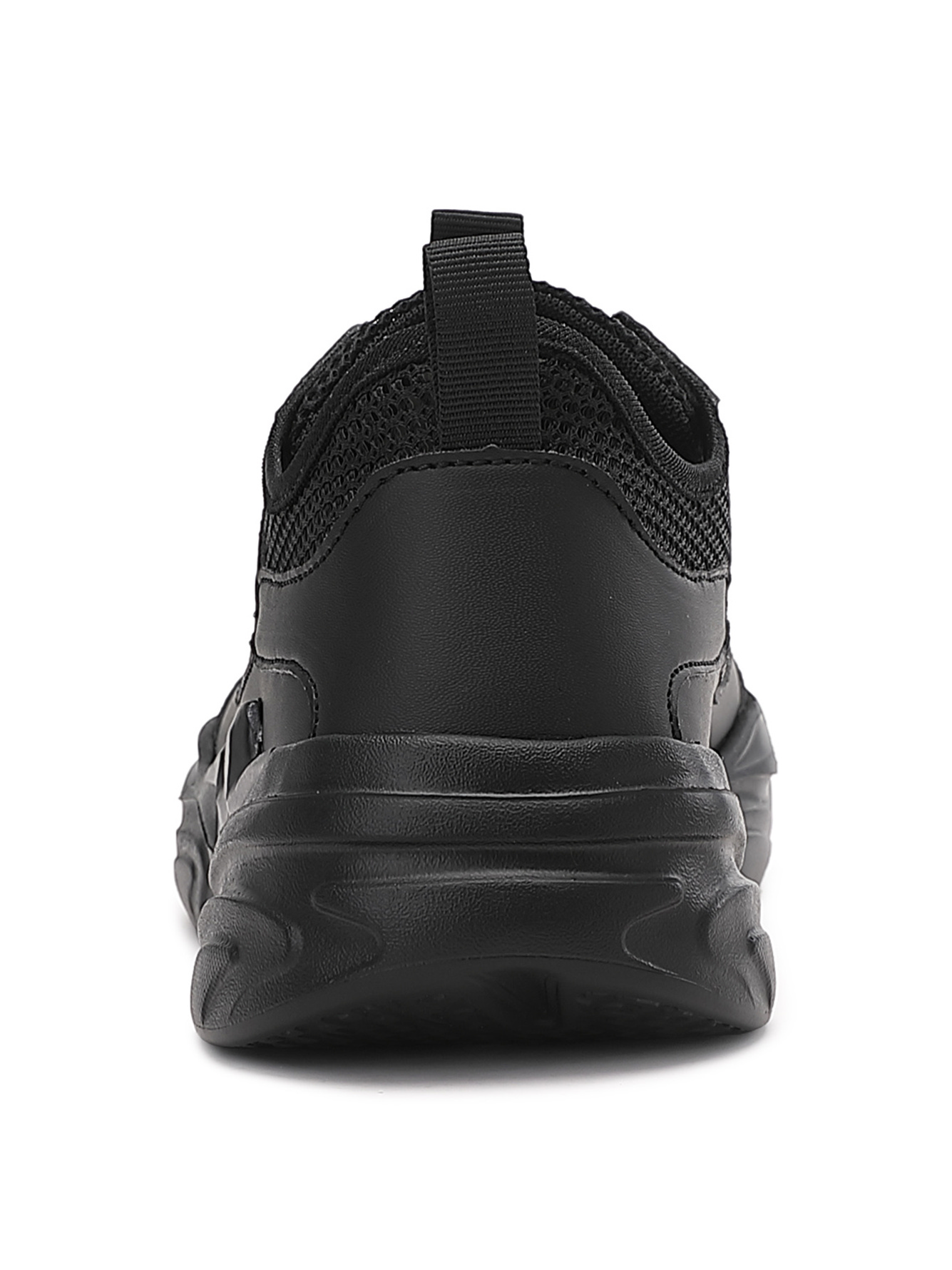 Men Black Mesh Chunky Sports Sneakers