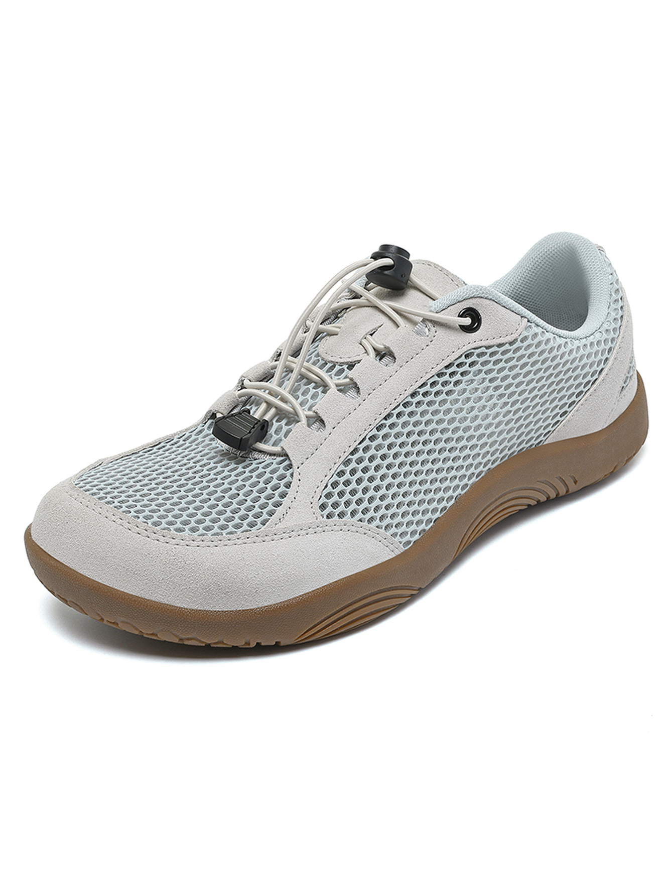 Men Grey Mesh Sports Sneakers