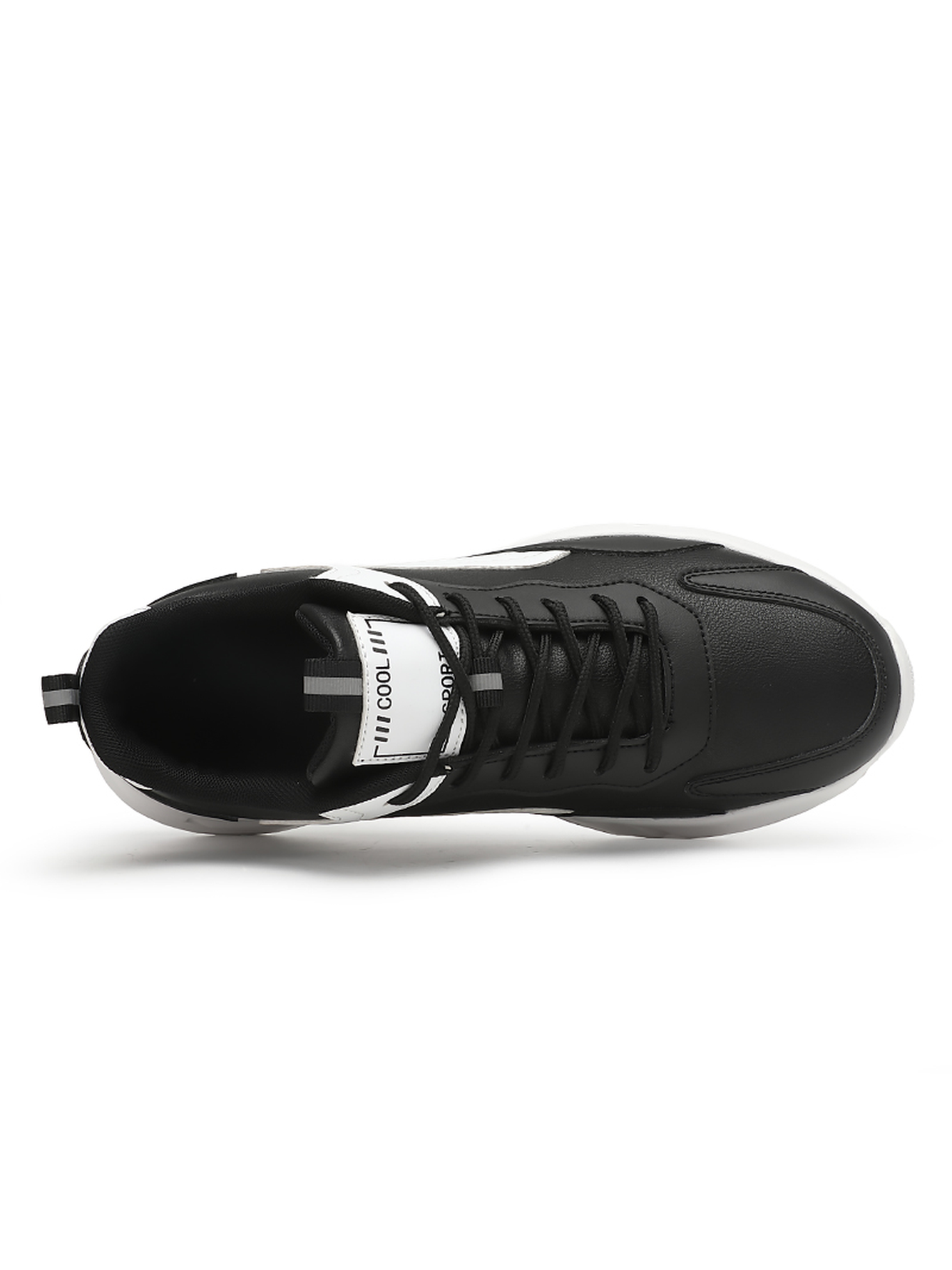Men Black and White Sporty Casual Sneakers