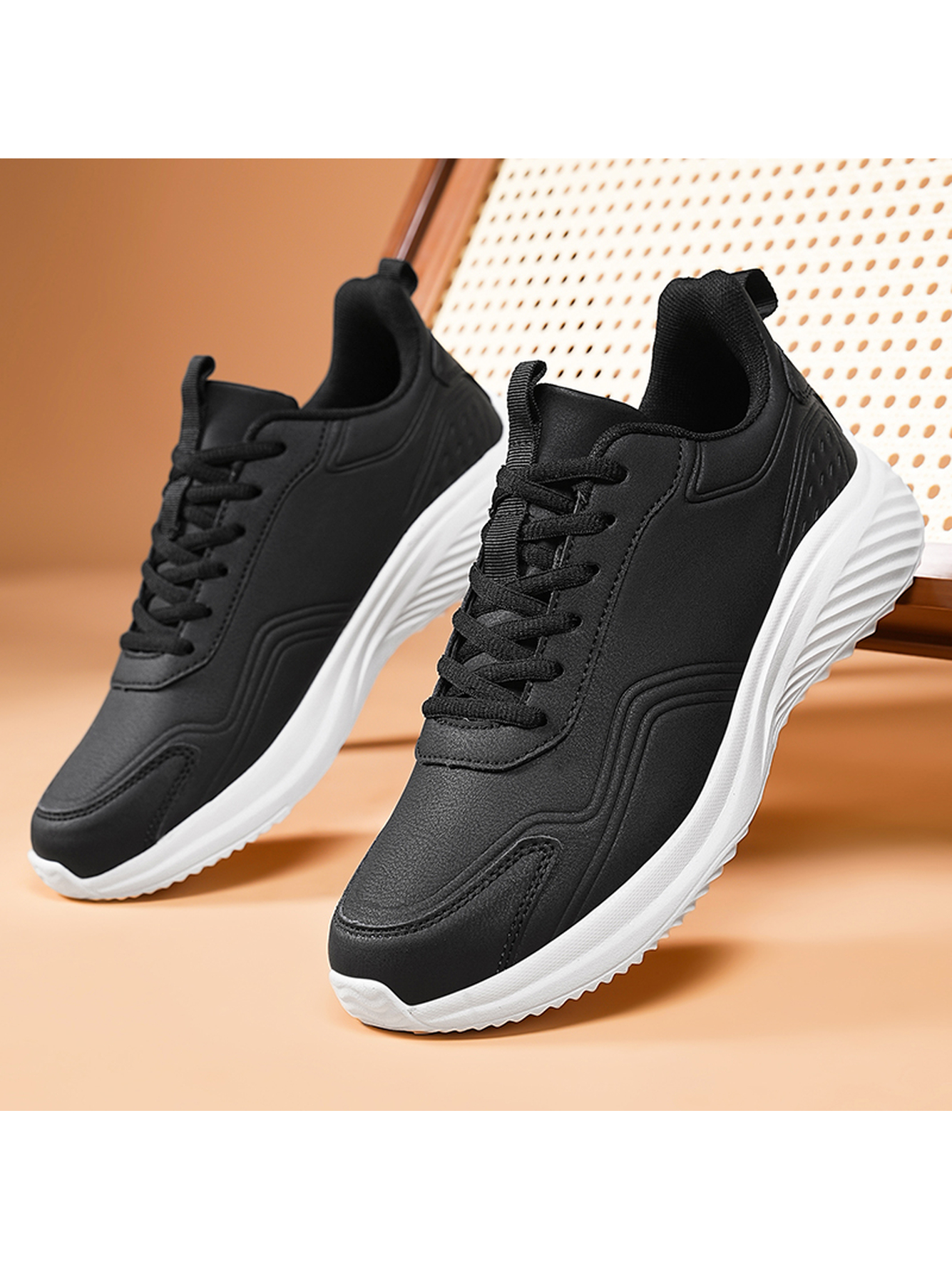 Men Black Sports Sneakers