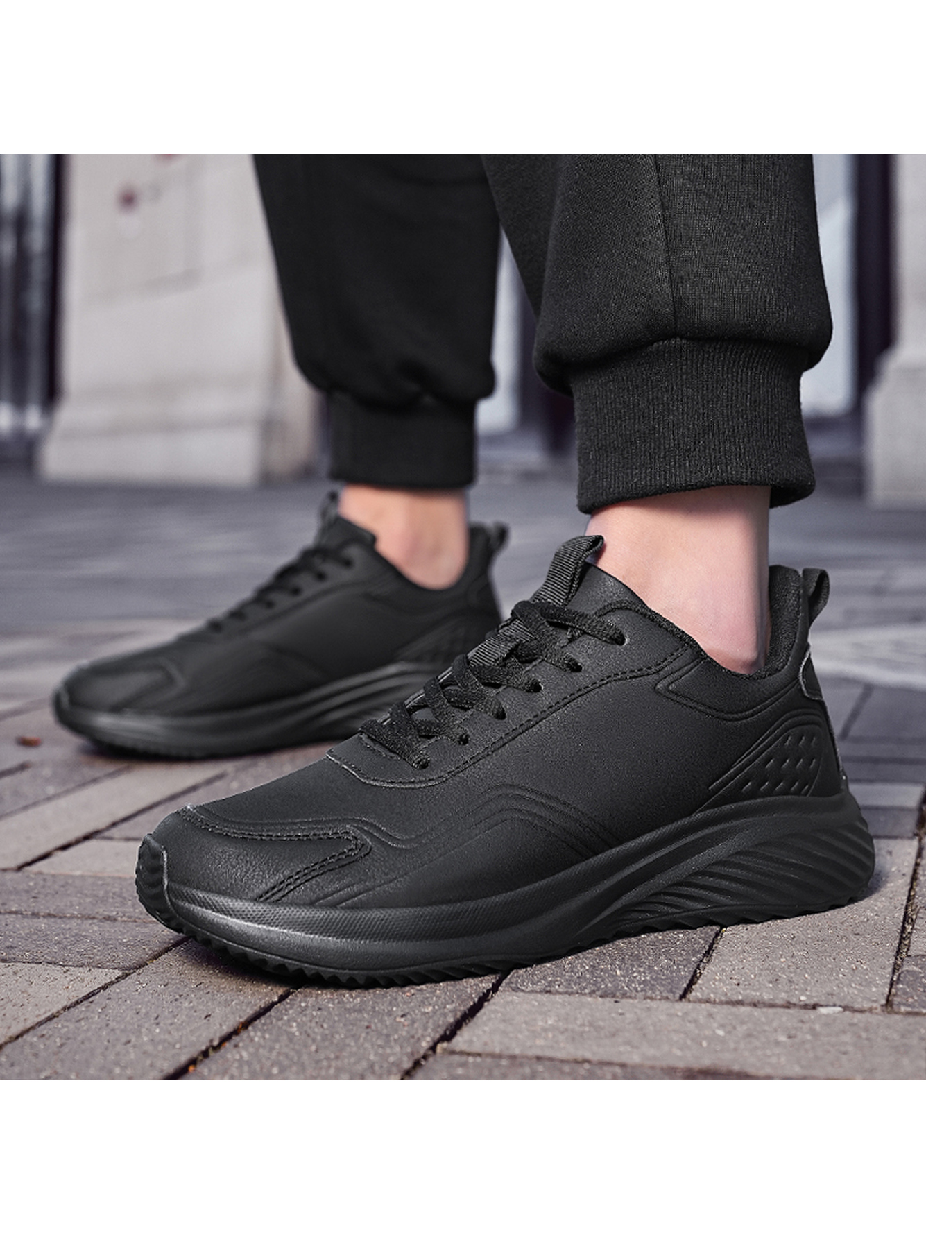 Men Black Casual Sports Sneakers