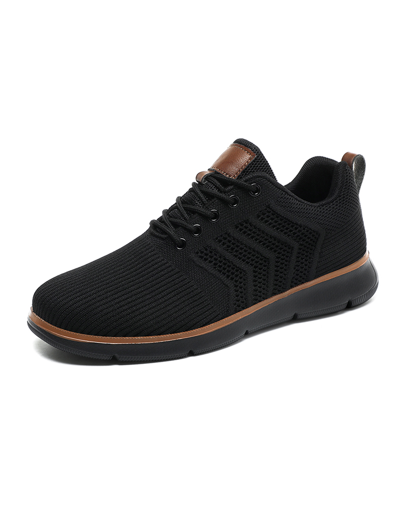 Men Black Mesh Comfort Sneakers
