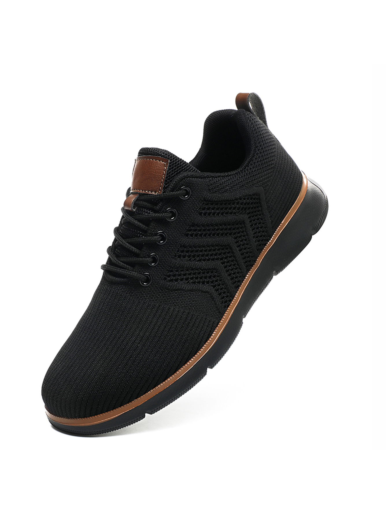 Men Black Mesh Comfort Sneakers