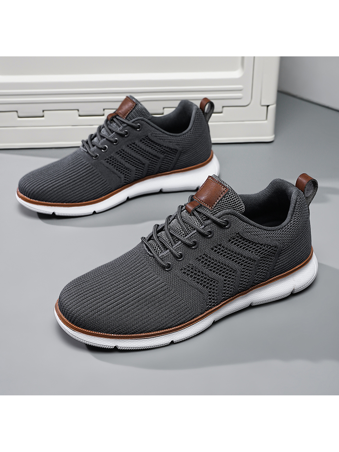 Men Grey Sports Sneakers