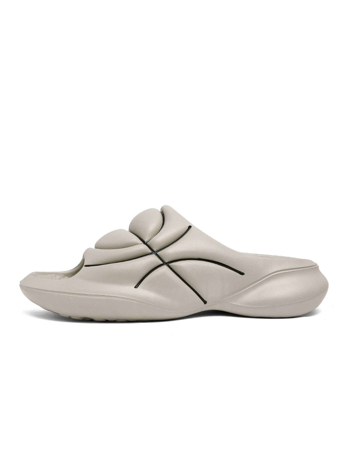 Grey Basketball Pattern Comfort Slides 