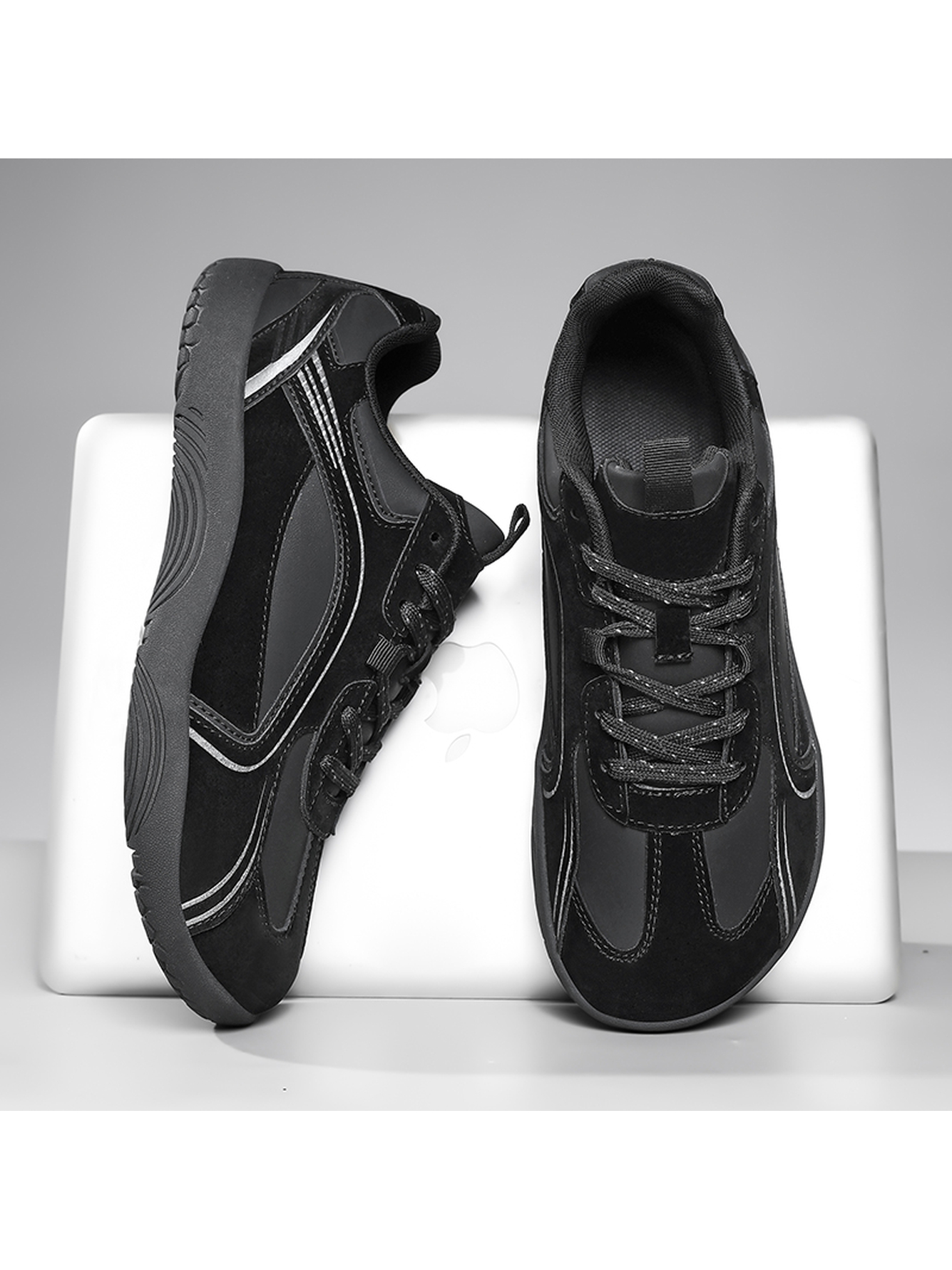 Men Black Performance Sports Sneakers