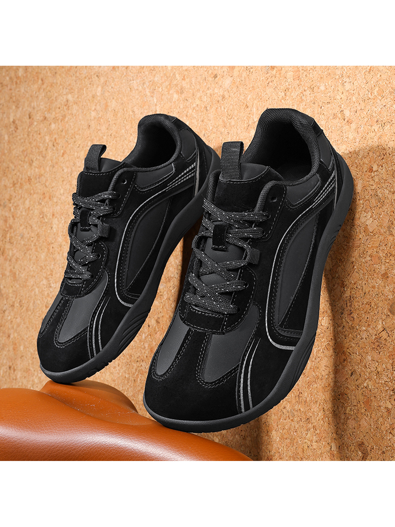 Men Black Performance Sports Sneakers