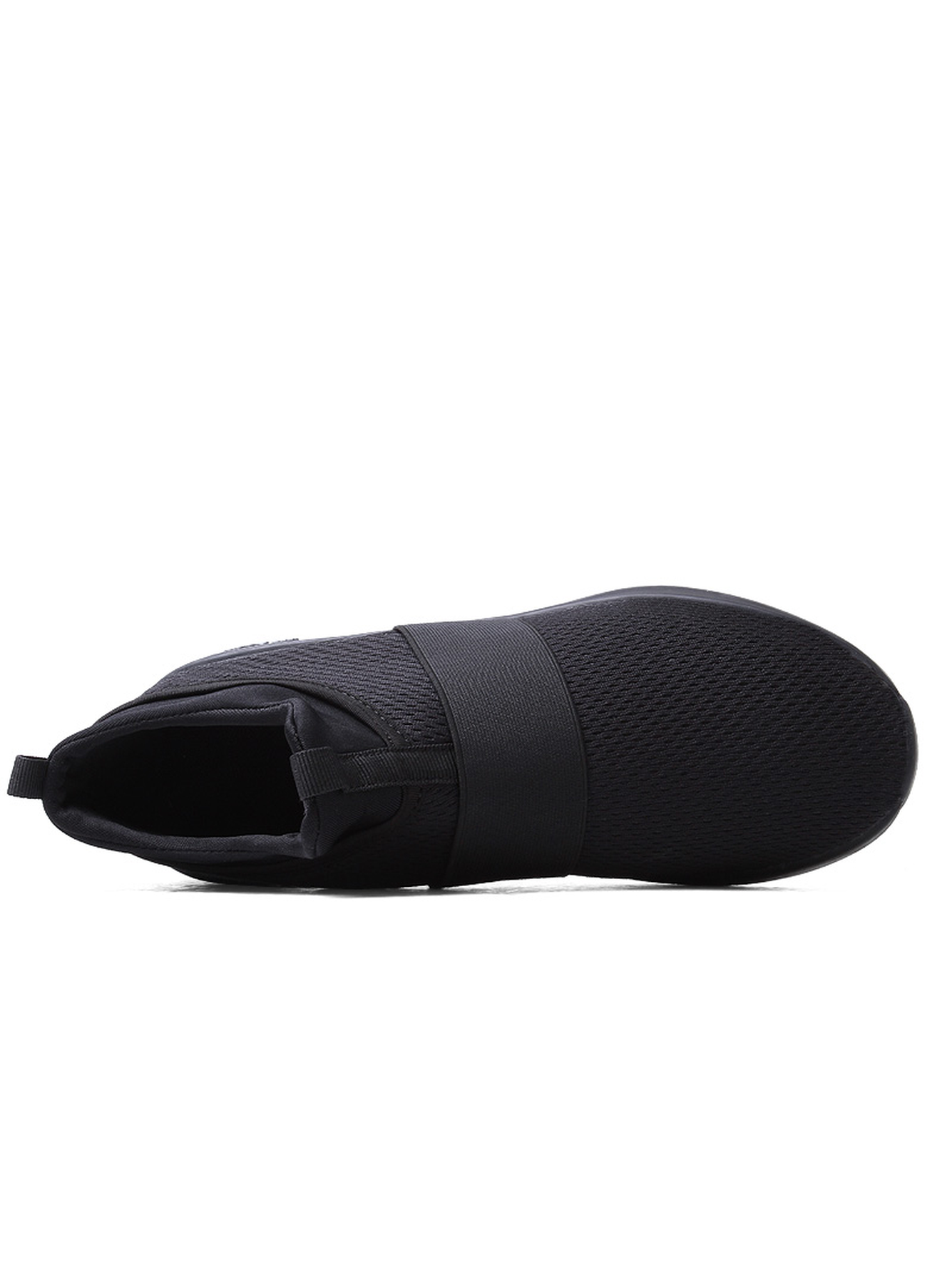 Men Black Slip-On Sports Sneakers
