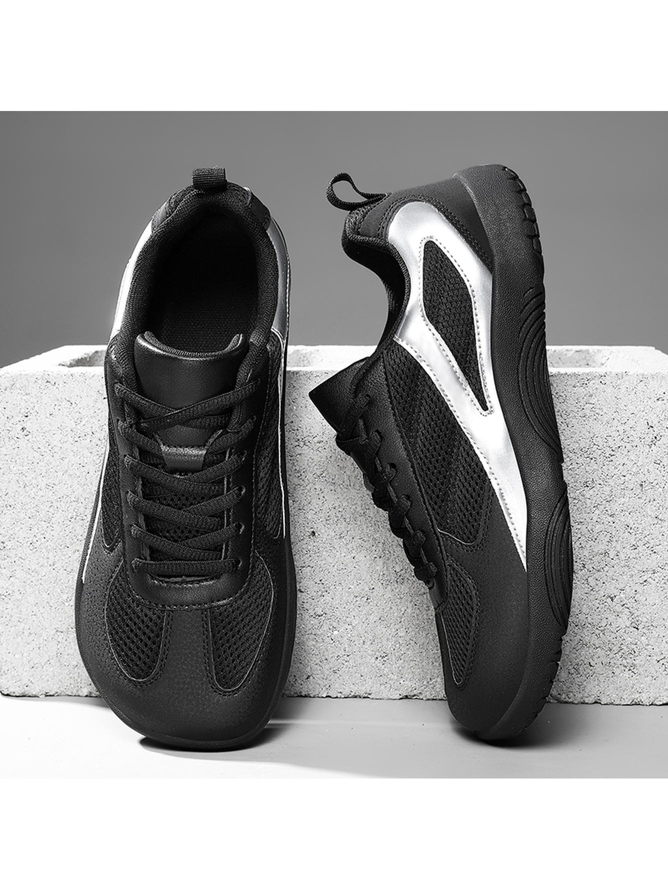 Silver Accent Sports Sneakers