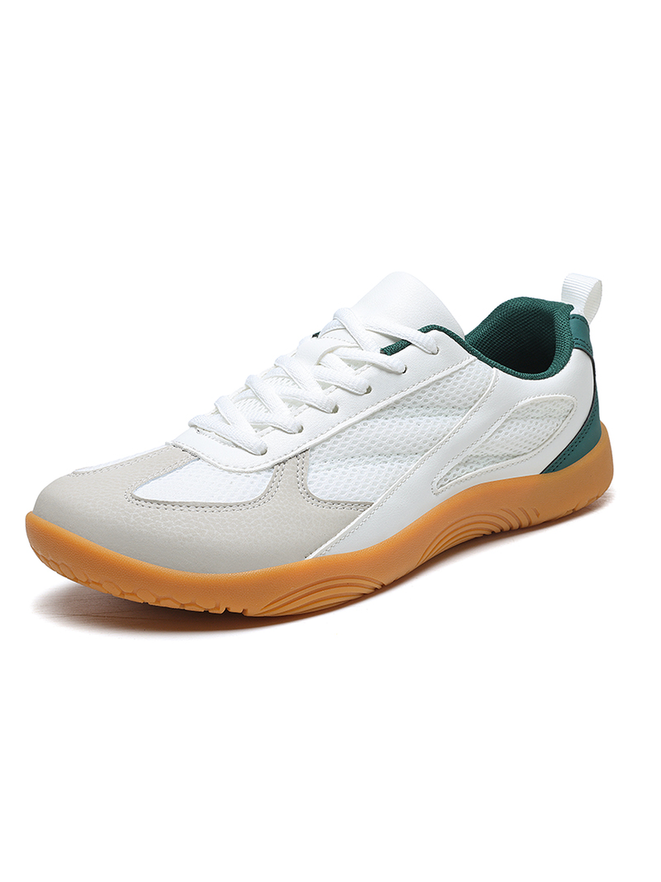 White Lightweight Lace-Up Sports Sneakers