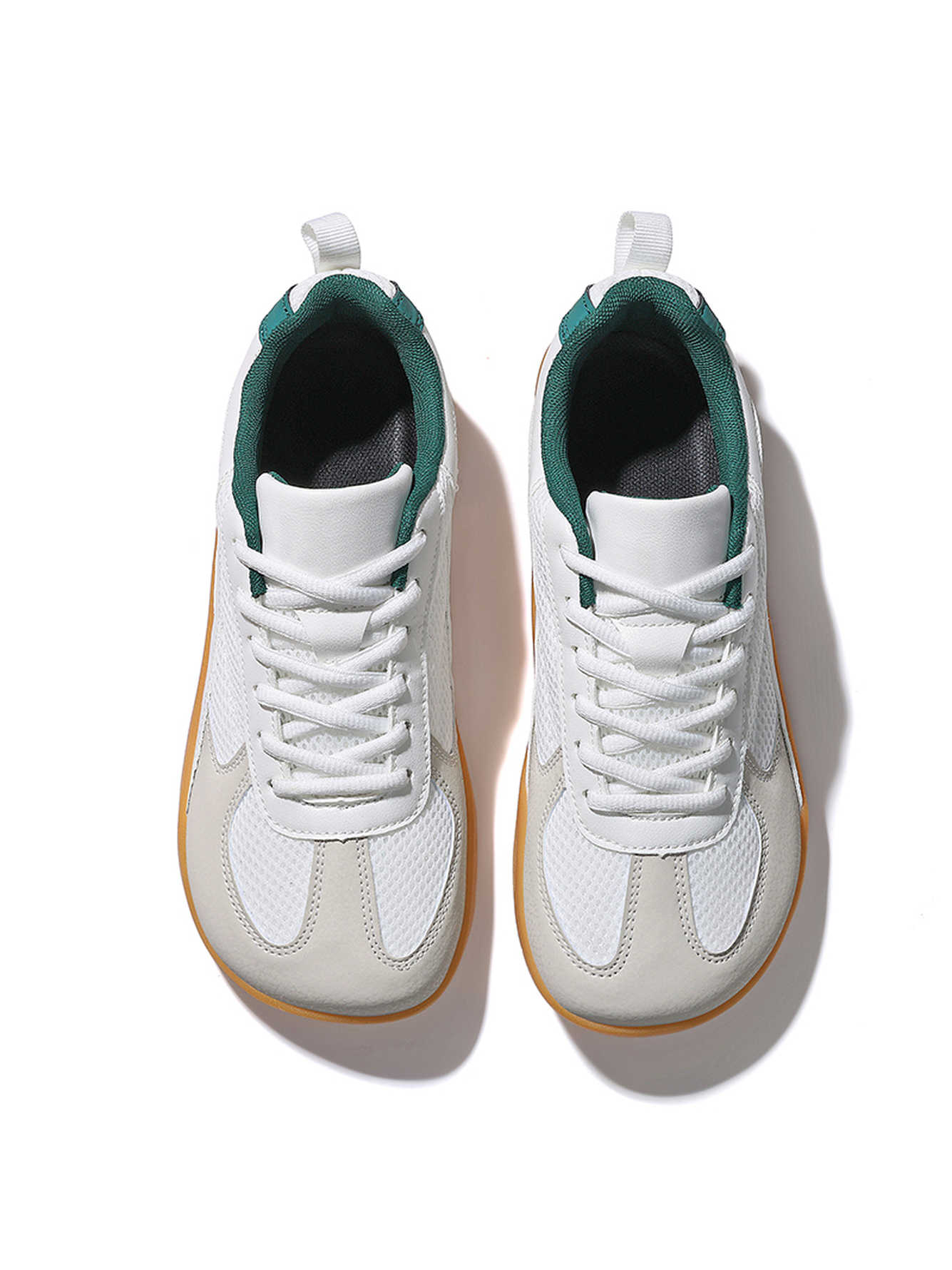 White Lightweight Lace-Up Sports Sneakers