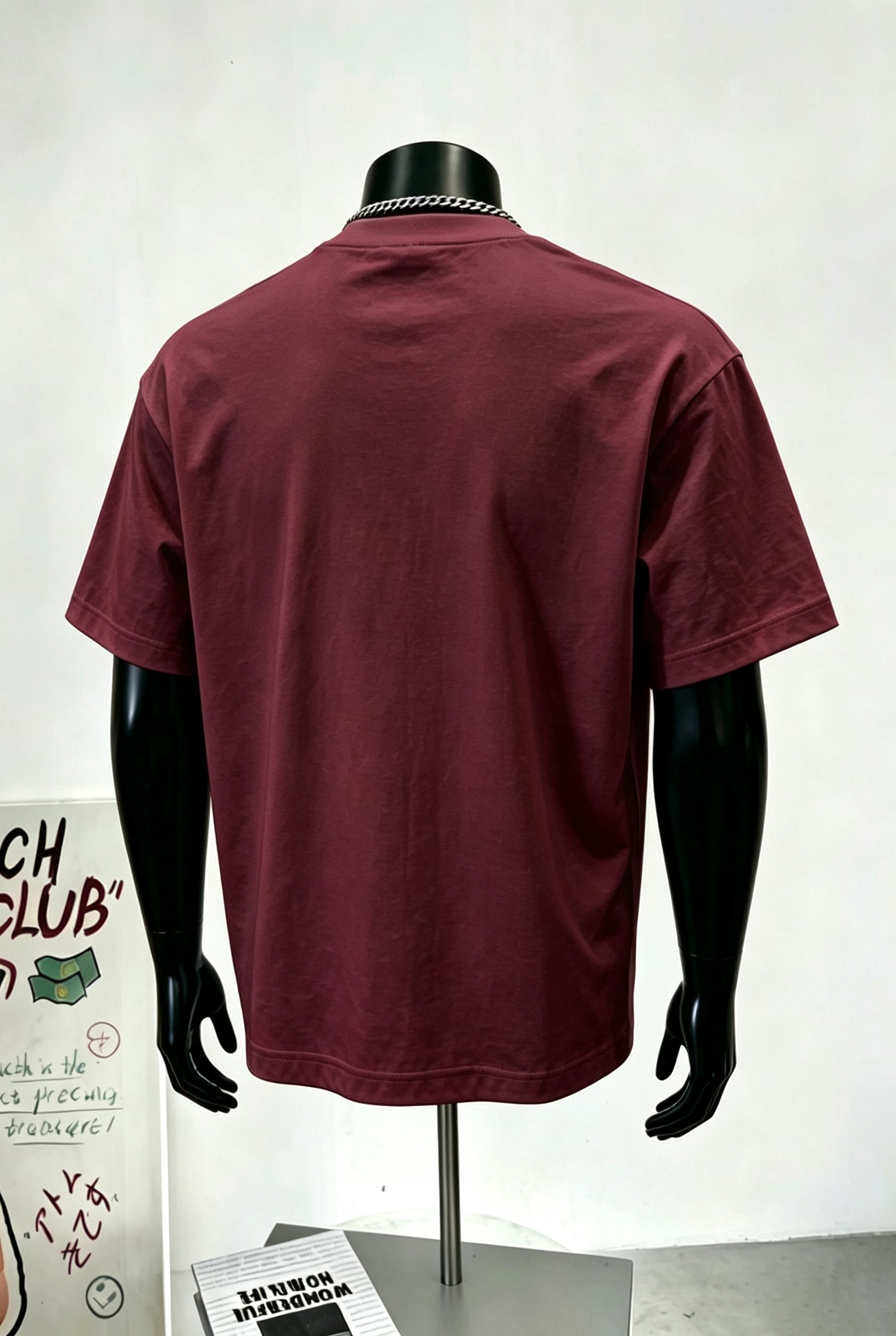 Maroon Graphic Round Neck Regular T-Shirt