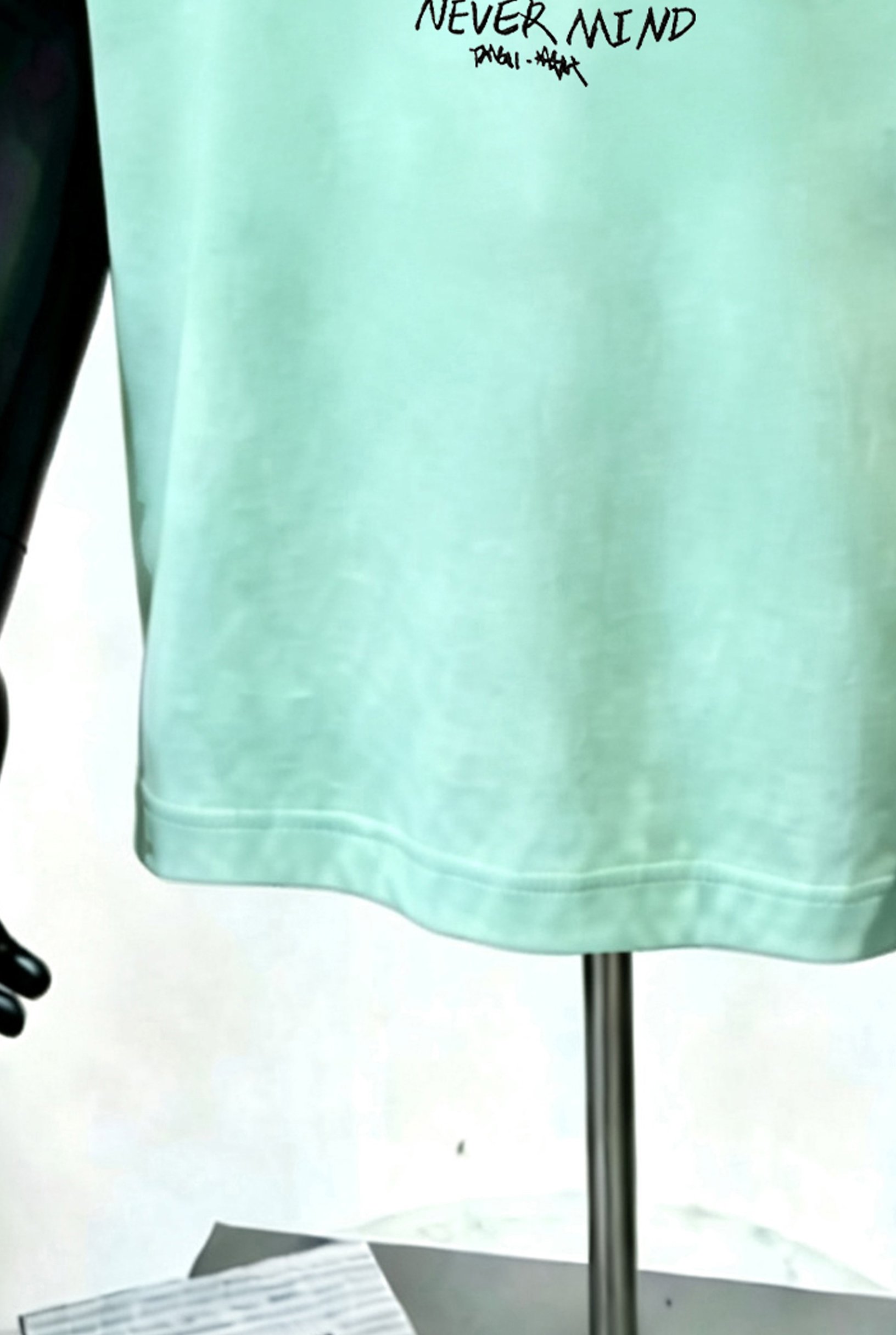 Teal Graphic Round Neck Loose Fit T-Shirt