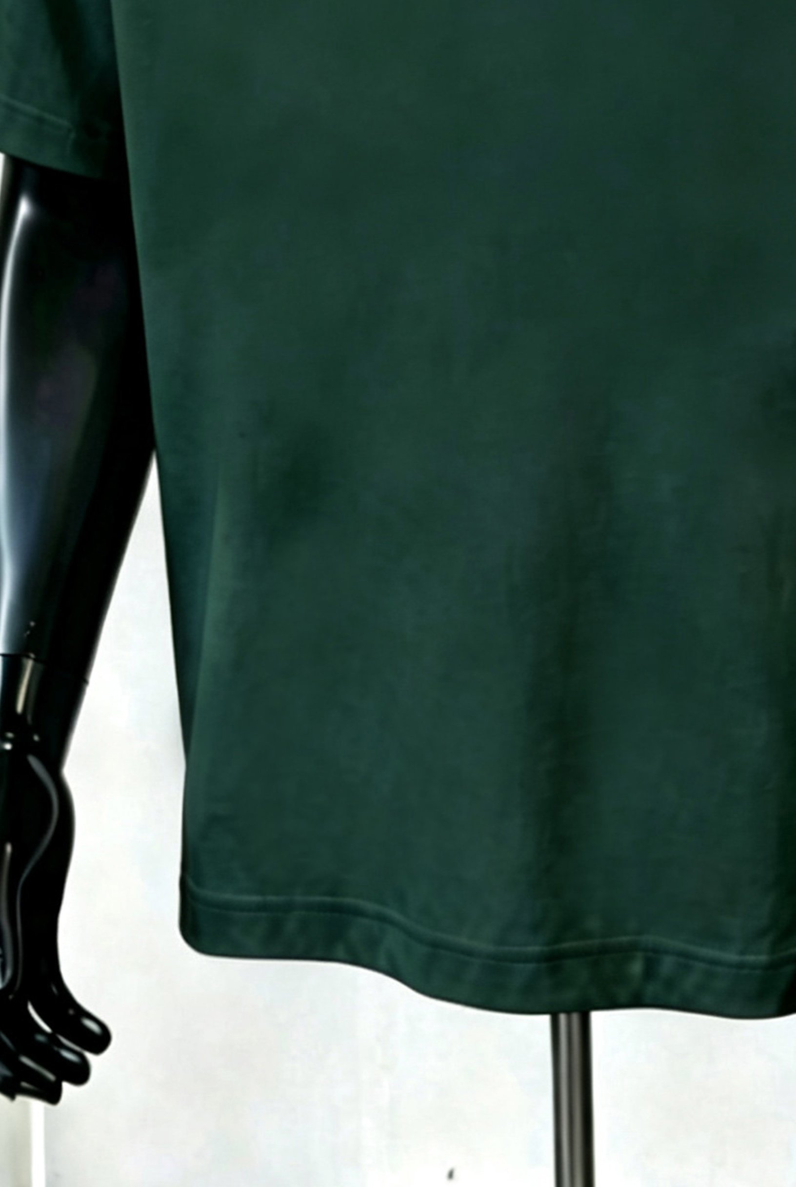 Dark Green Logo Round Neck Regular T-Shirt