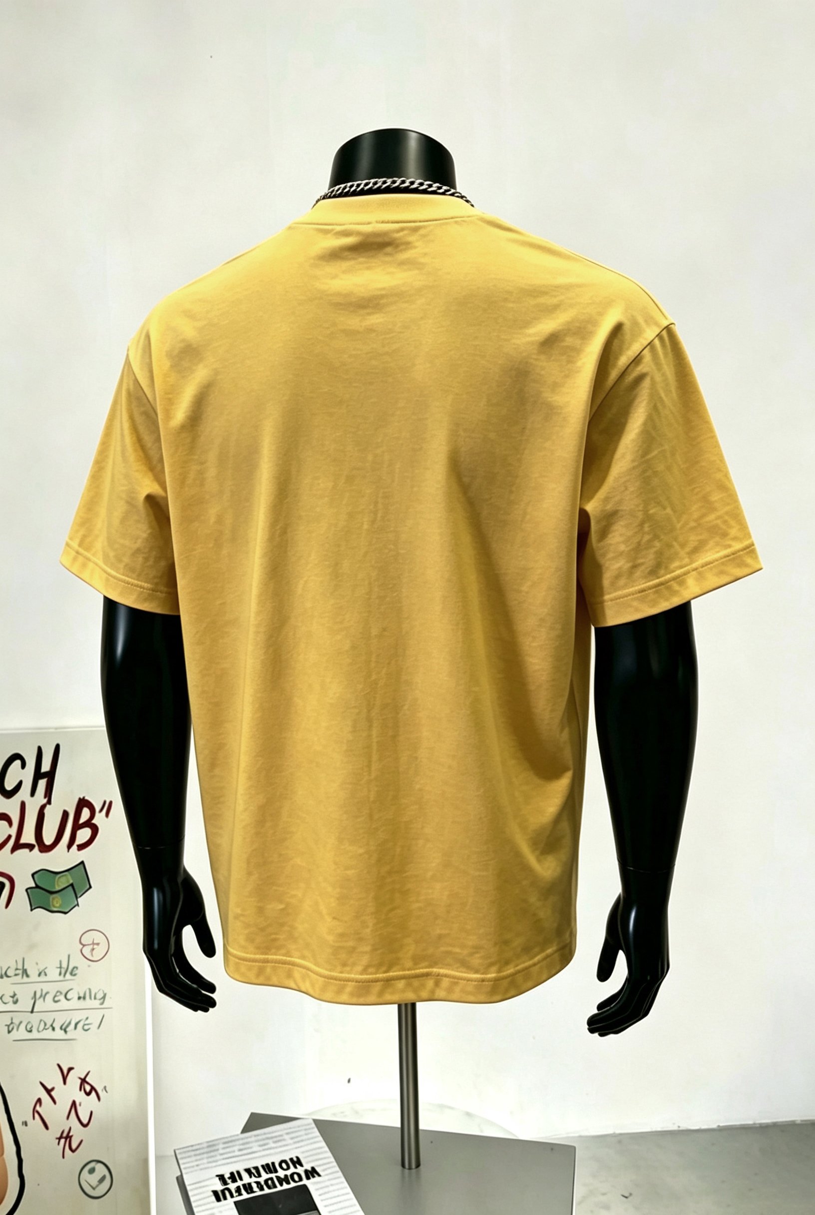Yellow Graphic Round Neck Loose Fit T-Shirt