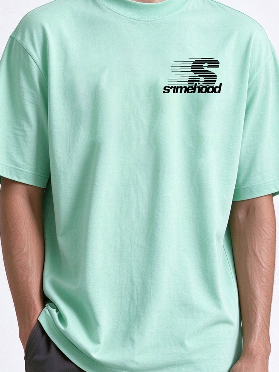Men Casual Teal Knitted T-Shirt
