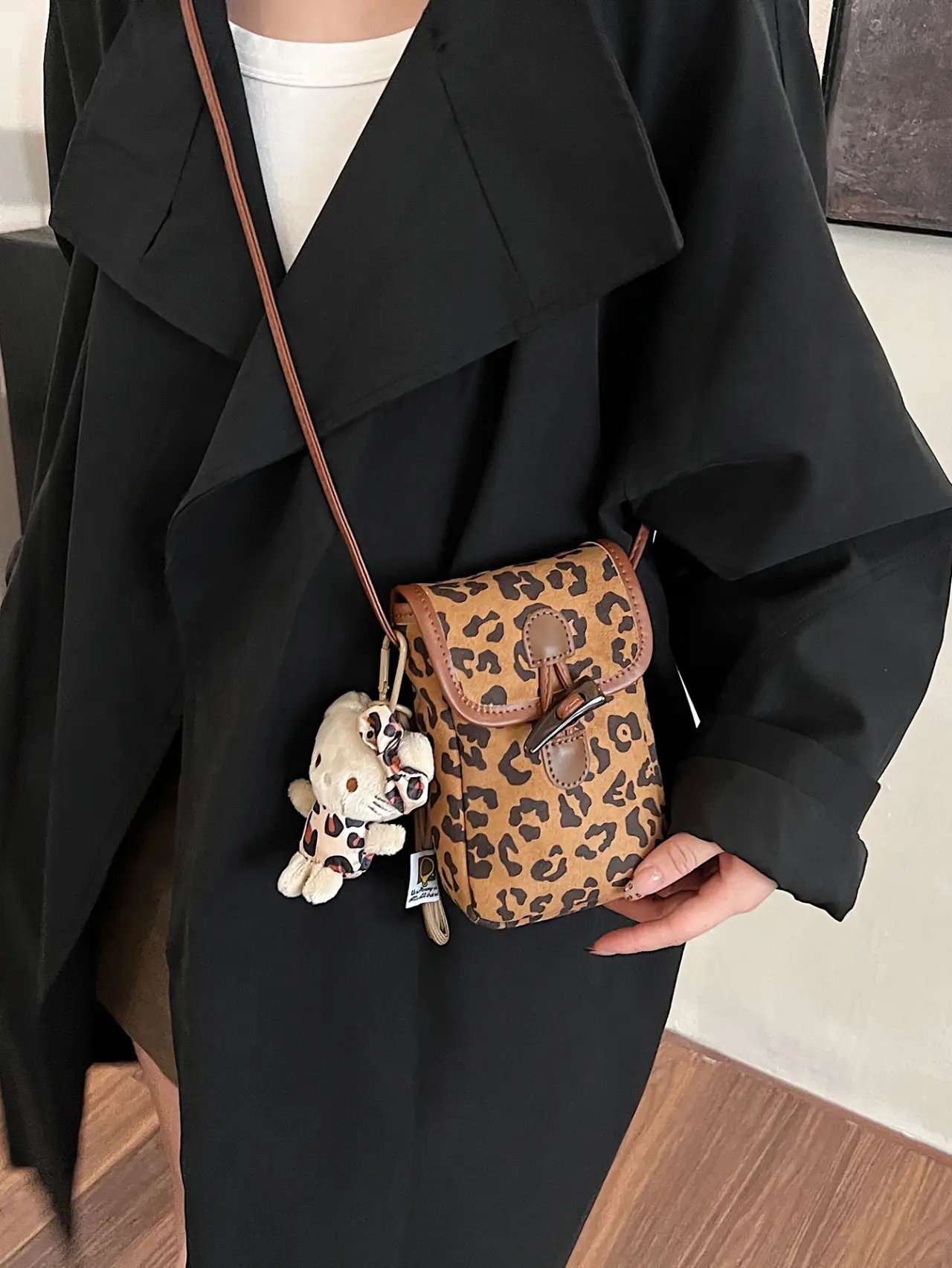 Leopard Print Sling Bag