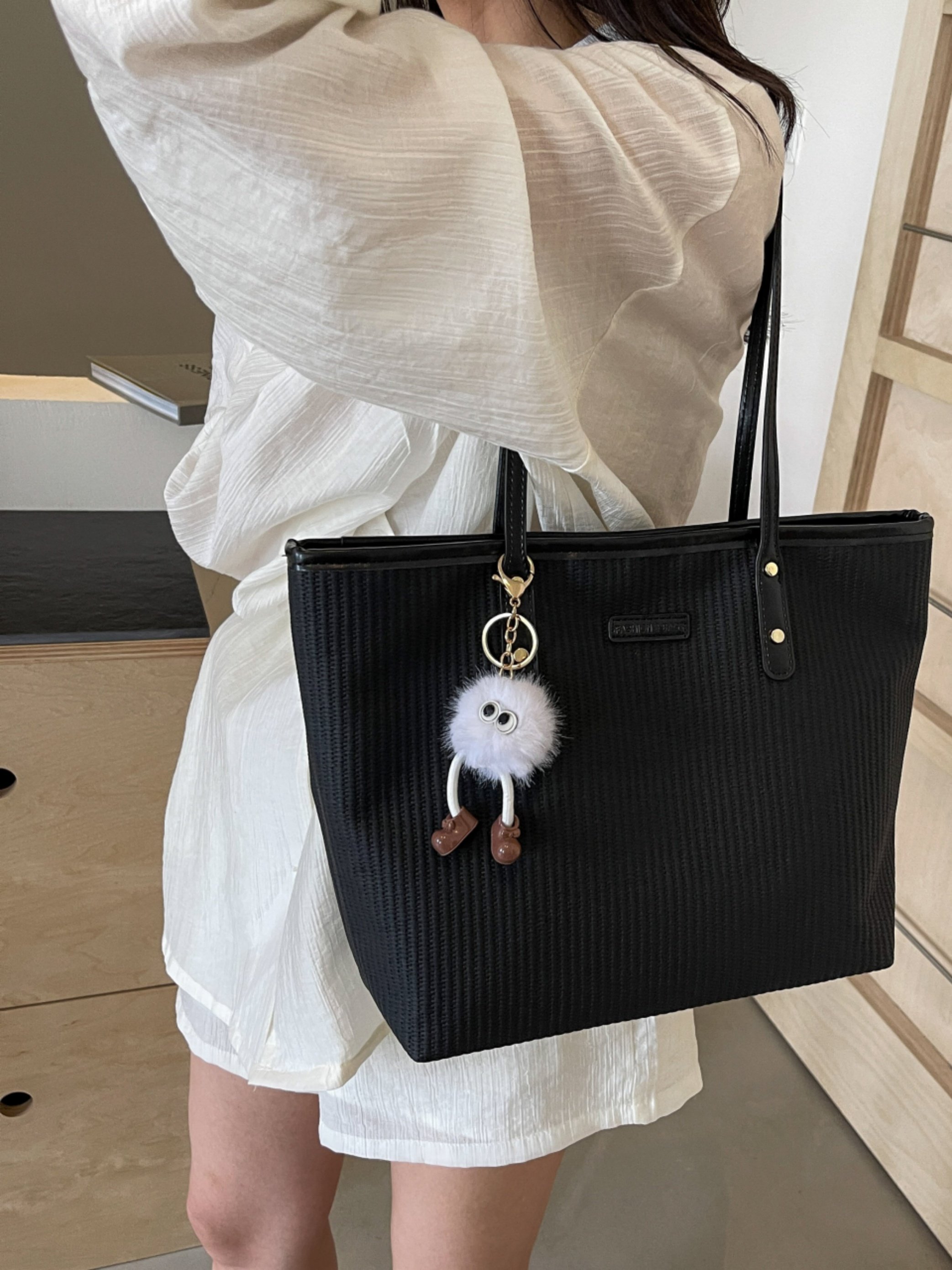Black Tote Shoulder Bag