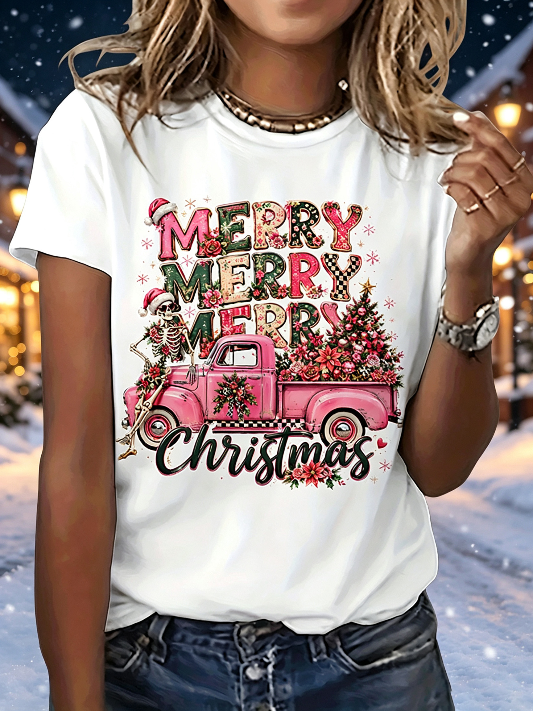 White Graphic Print Short Sleeves Regular Fit T-Shirt