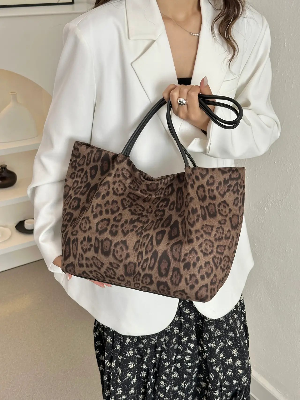 Leopard Print Shoulder Bag