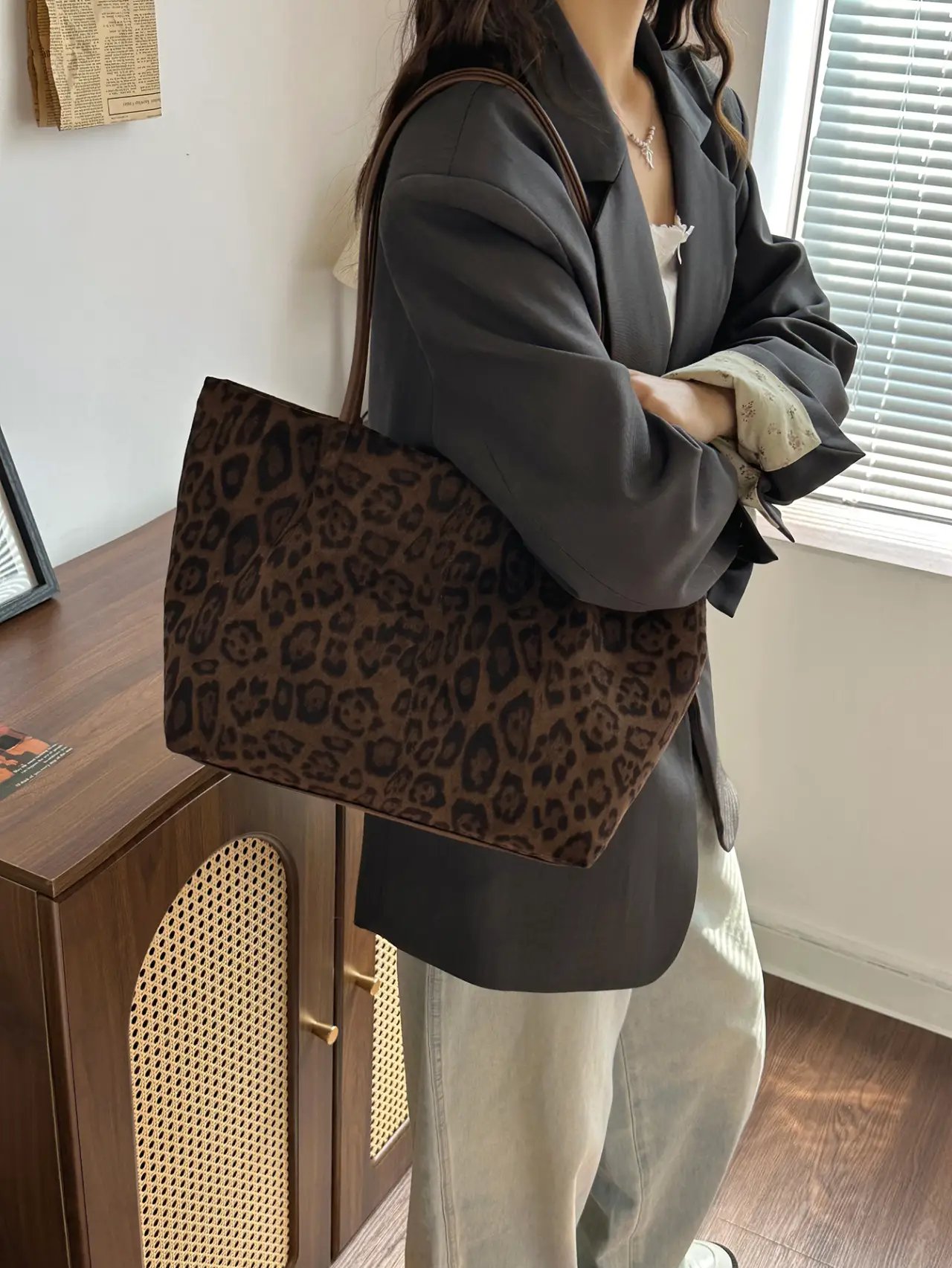 Leopard Print Shoulder Bag