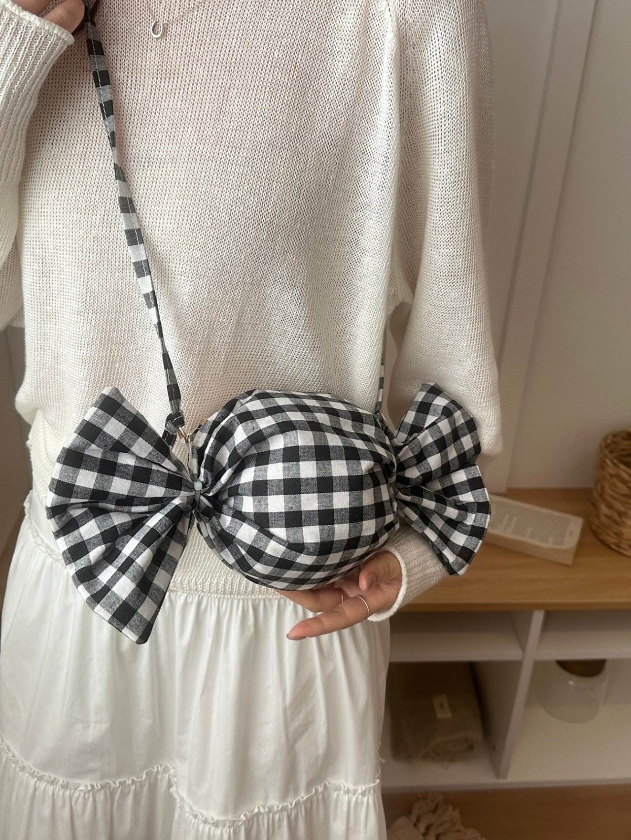 Gingham Candy Crossbody Bag