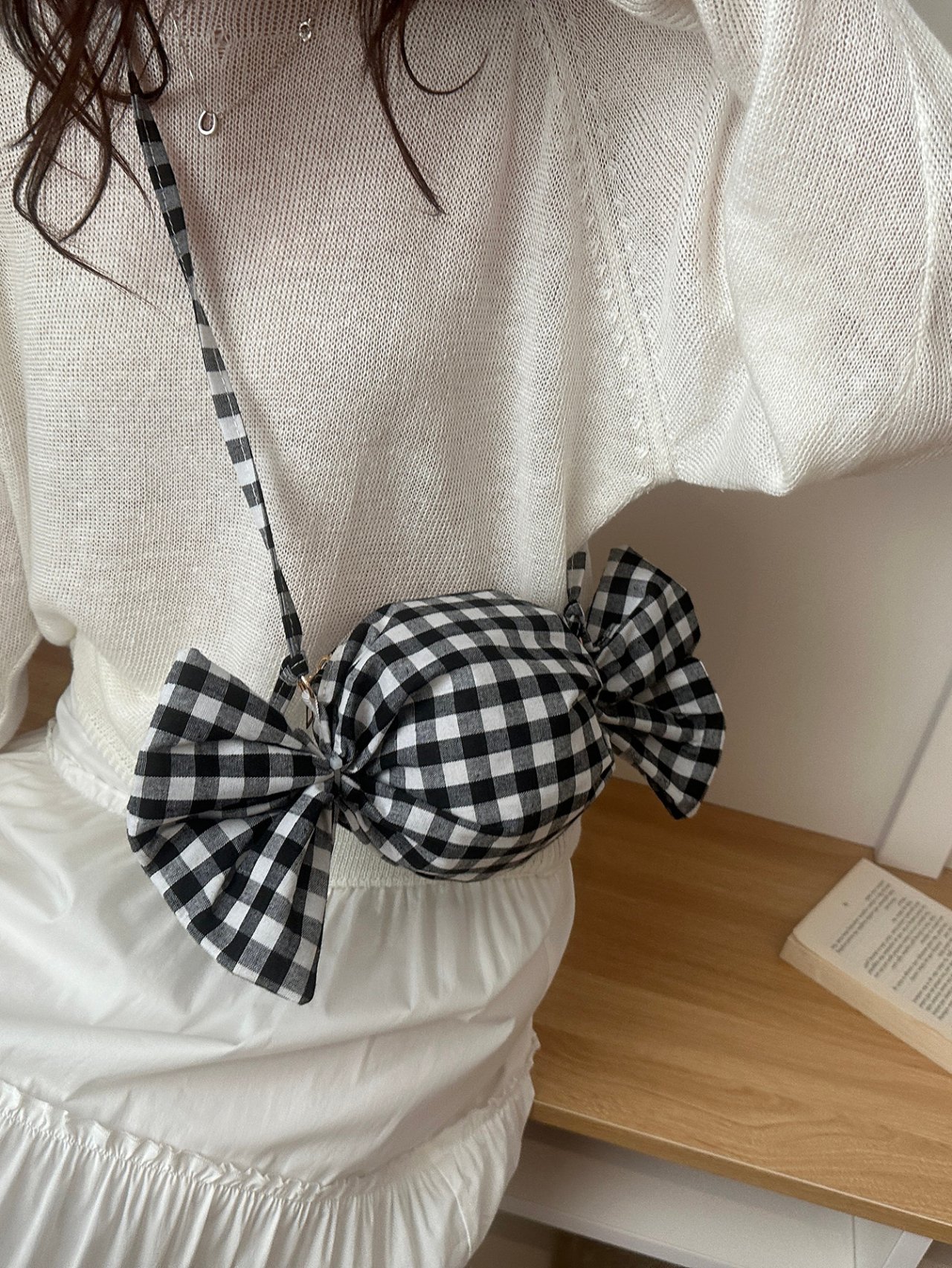 Gingham Candy Crossbody Bag