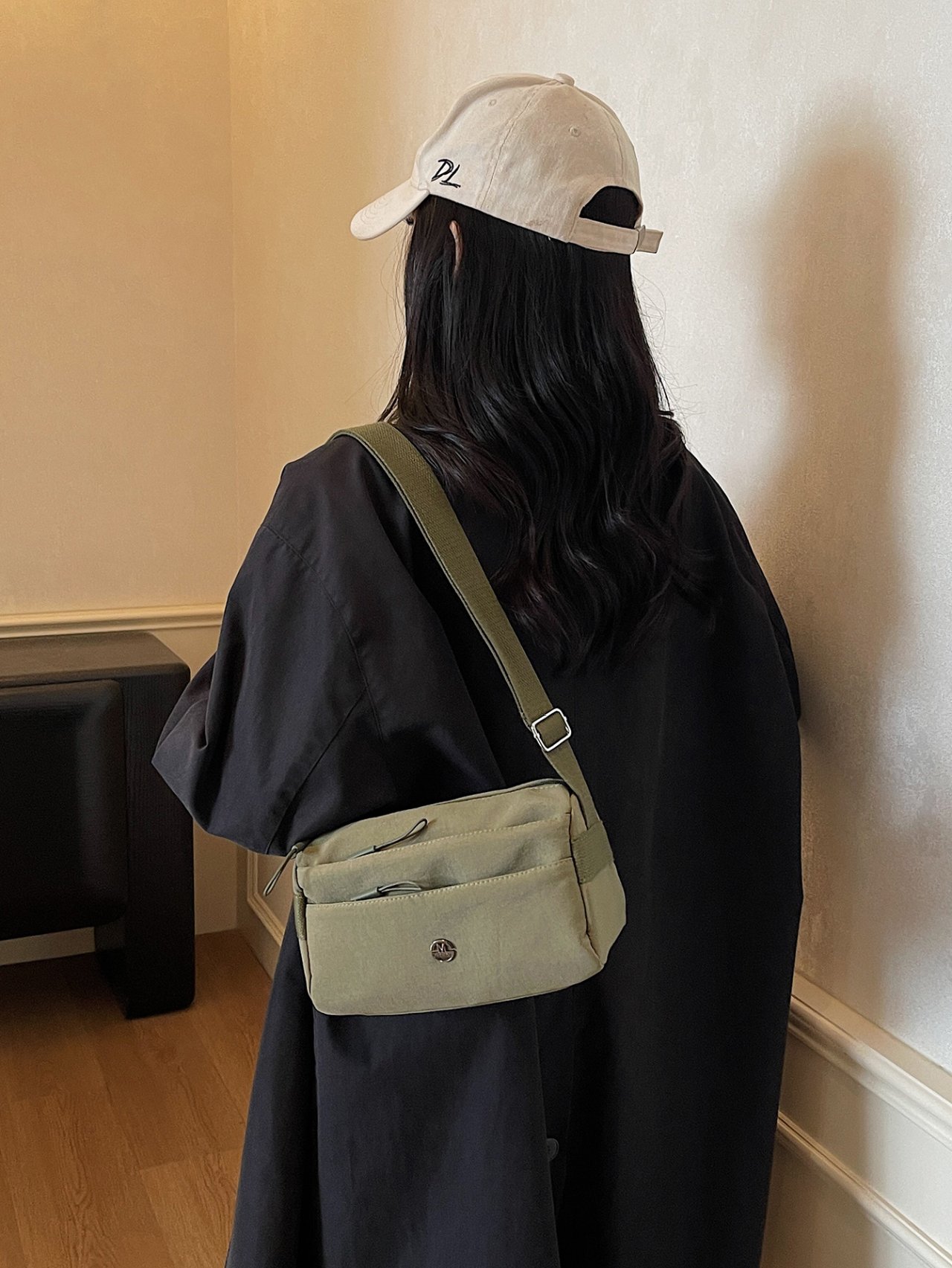 Green Canvas Crossbody Bag