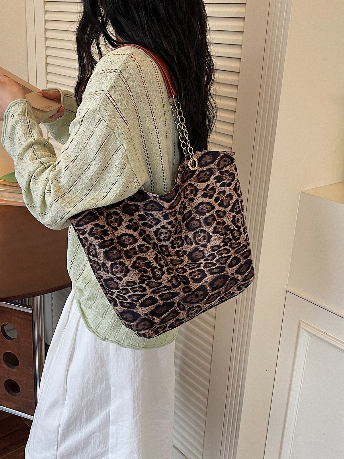 Leopard Print Shoulder Bag