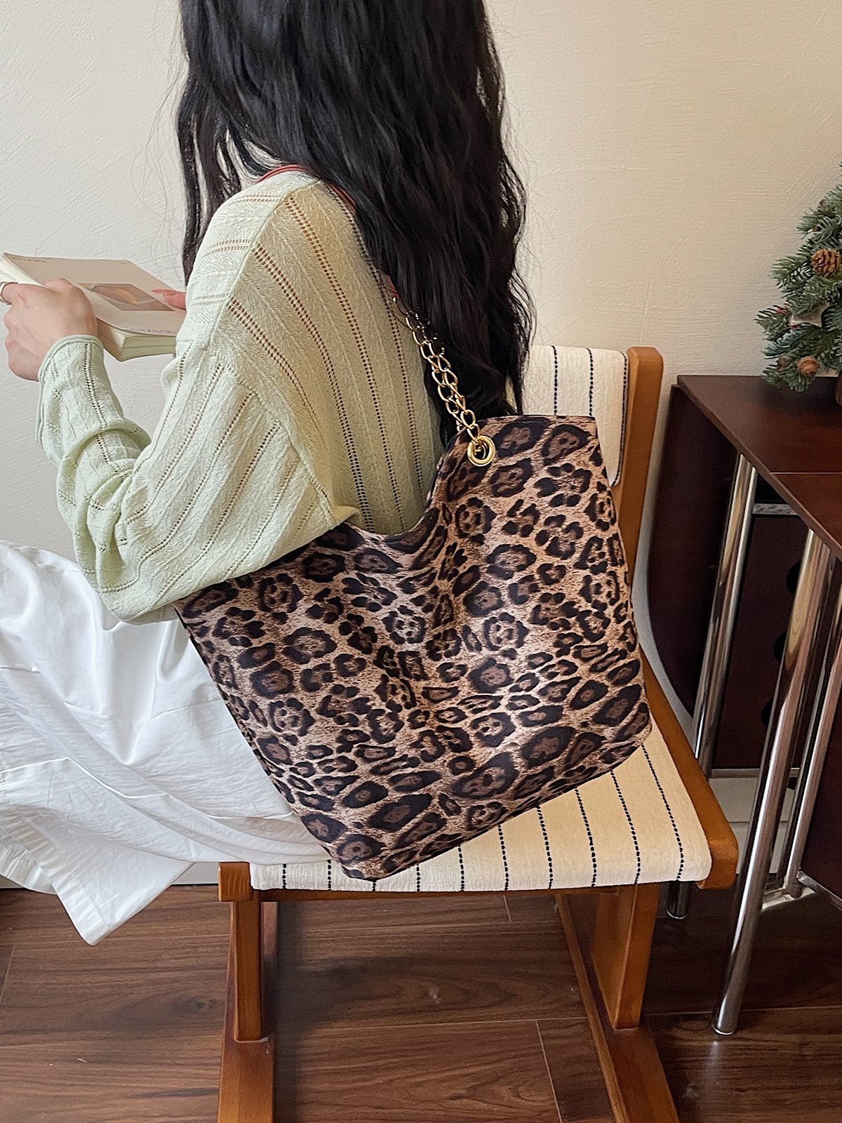Leopard Print Shoulder Bag