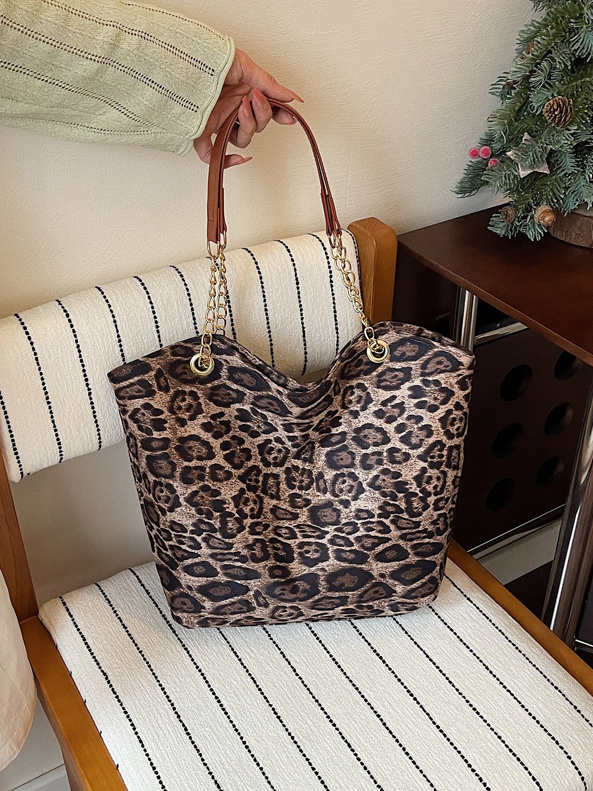 Leopard Print Shoulder Bag