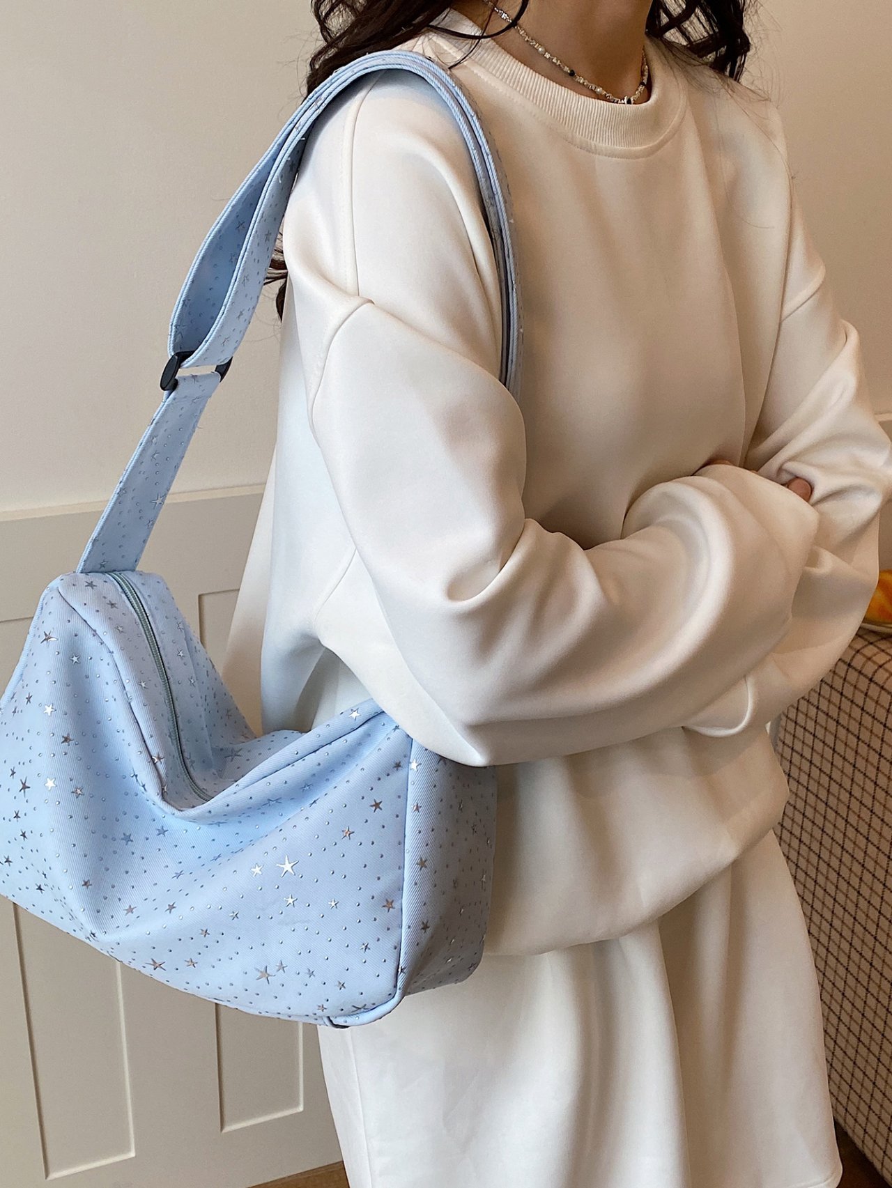 Starry Sky Blue Crossbody Bag