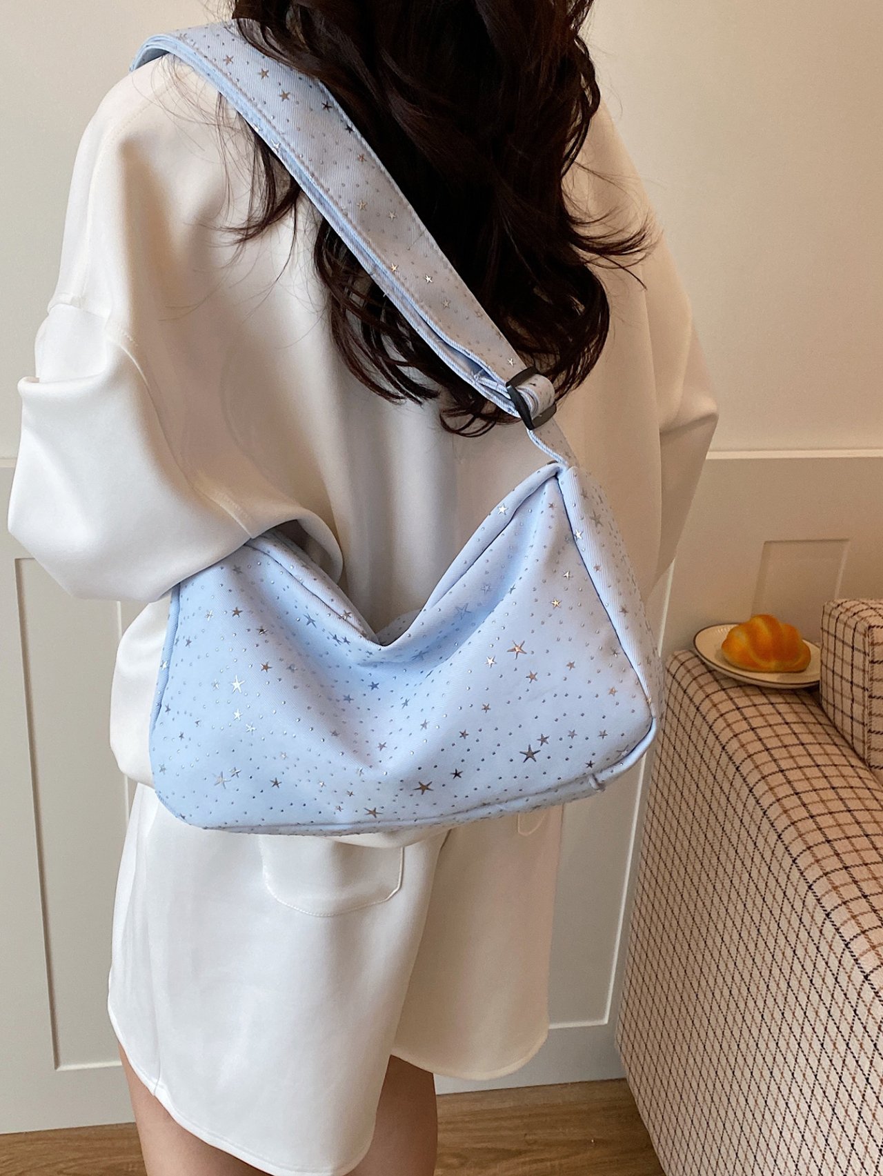 Starry Sky Blue Crossbody Bag
