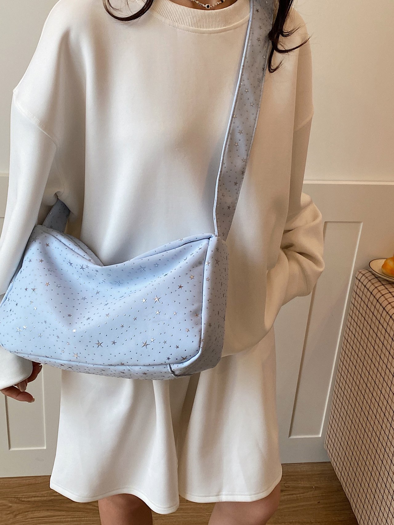 Starry Sky Blue Crossbody Bag