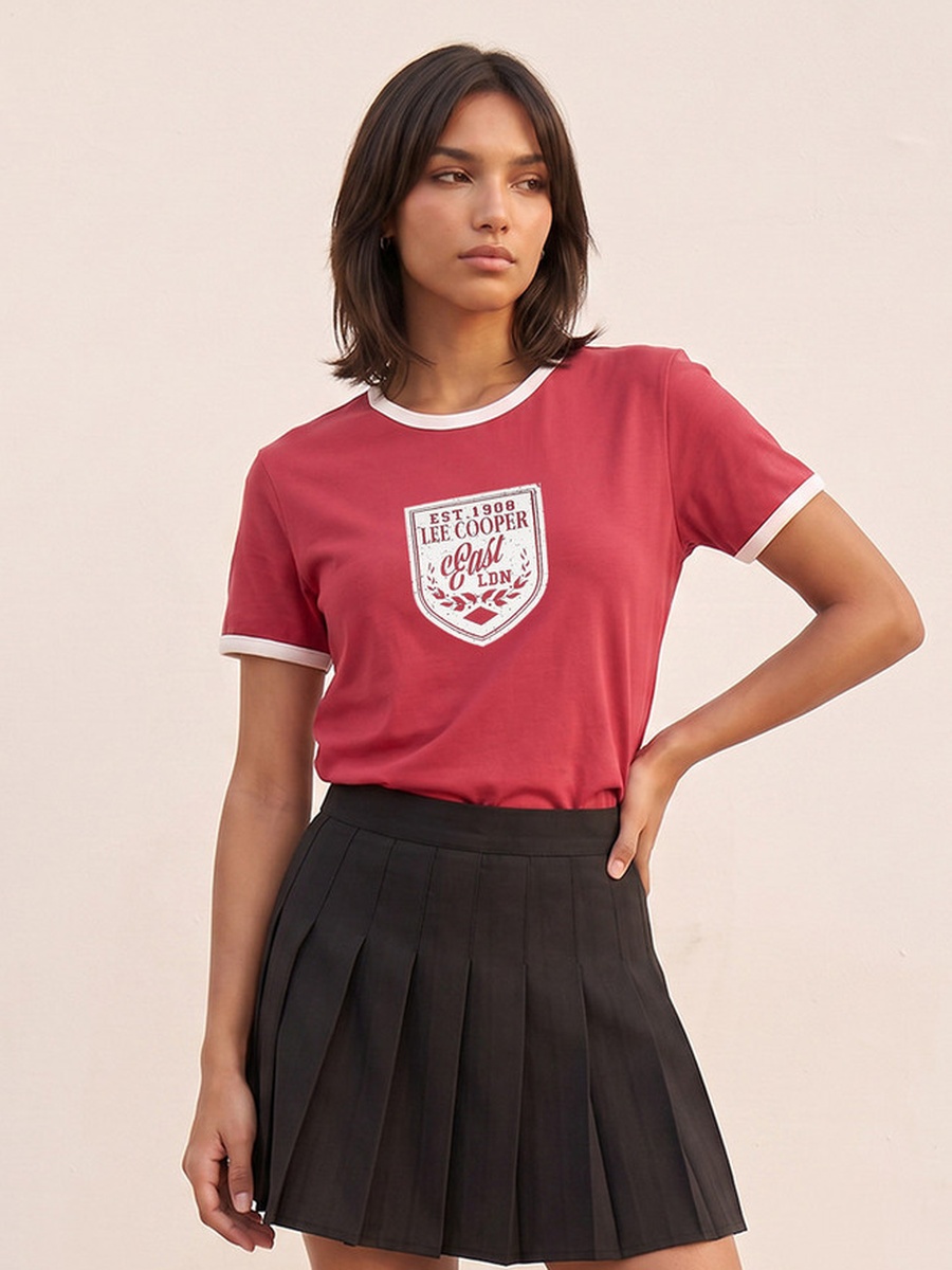 Relaxed Fit Cotton T-Shirt with Logo Print