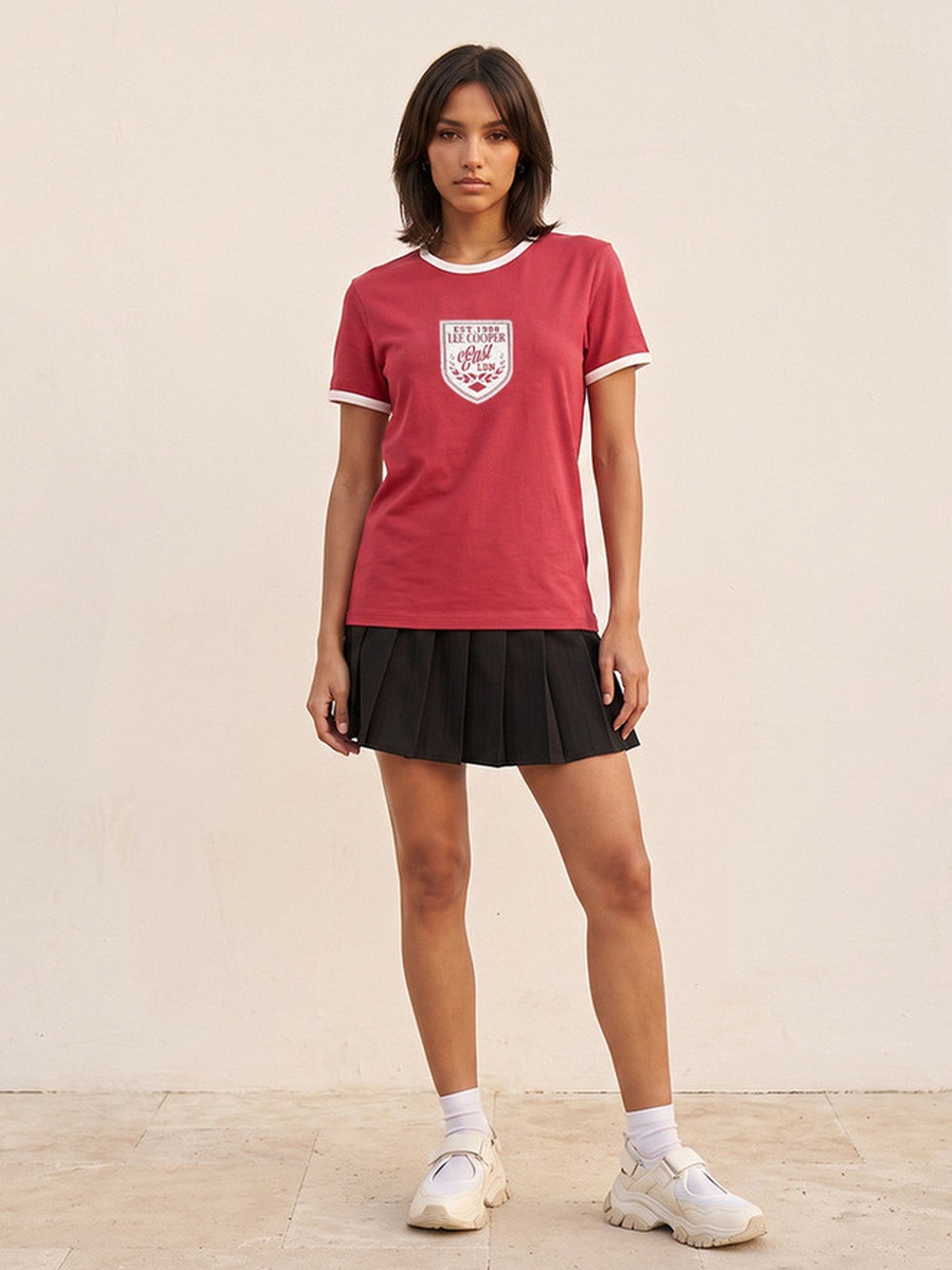 Relaxed Fit Cotton T-Shirt with Logo Print