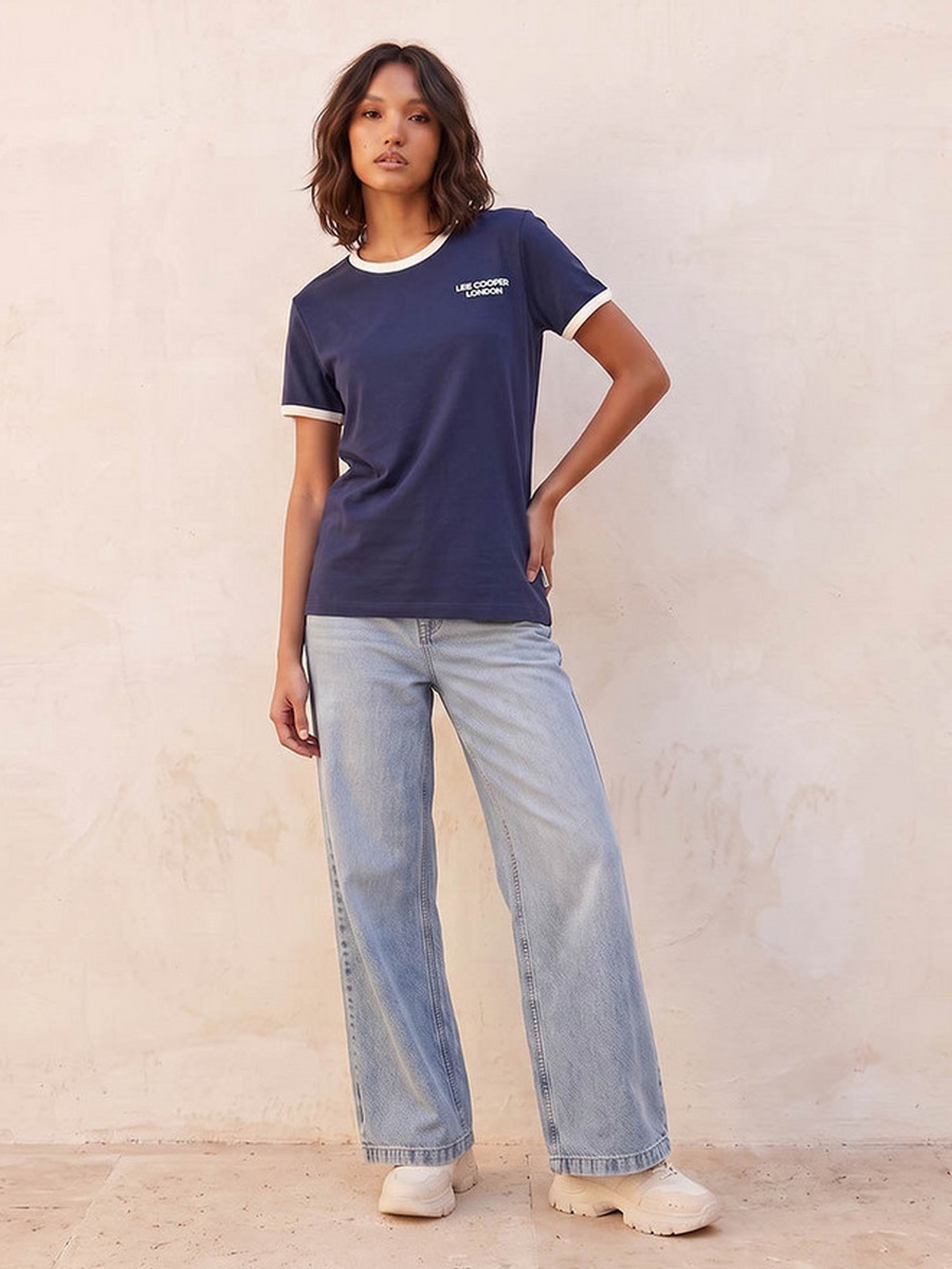 Relaxed Fit Cotton T-Shirt with Logo Print
