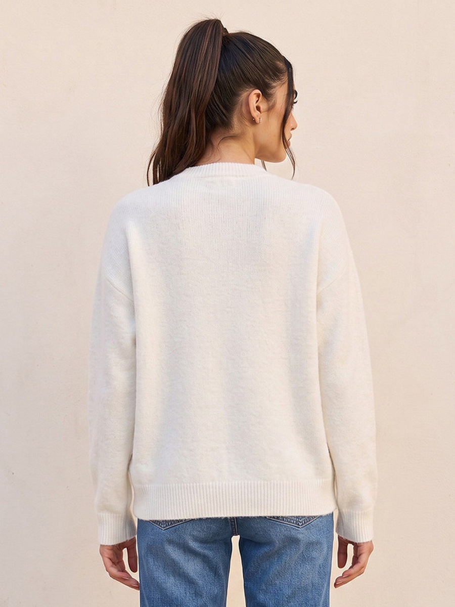 Embellished Crew Neck Sweater