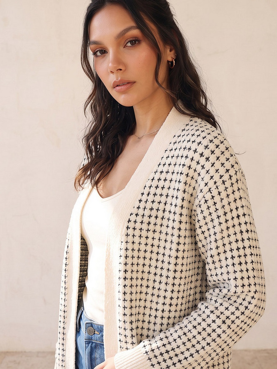 Longline Textured Cardigan
