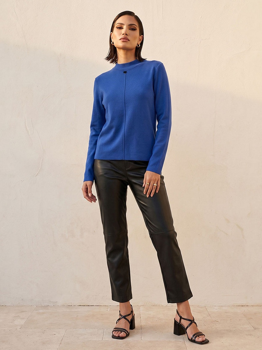 Textured Crew Neck Sweater