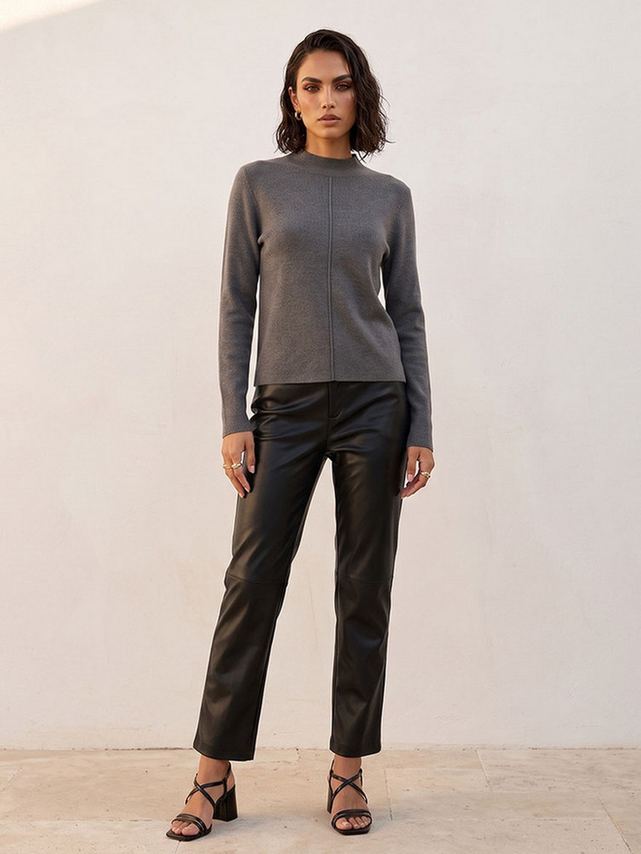 Textured Crew Neck Sweater