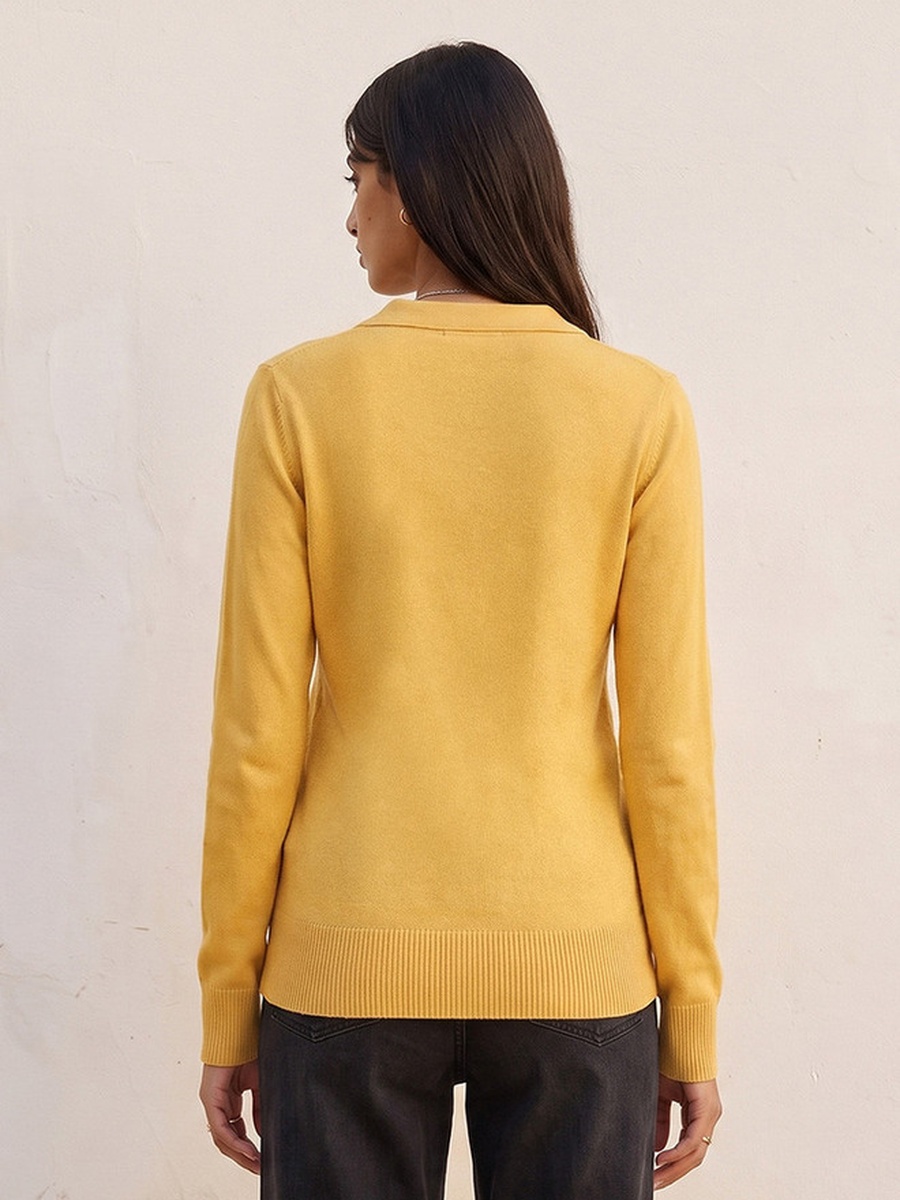 Textured Collared Sweater