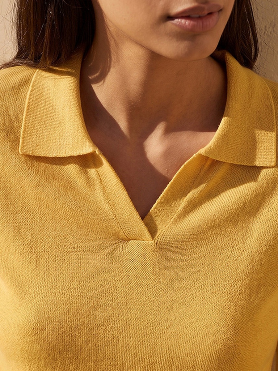 Textured Collared Sweater