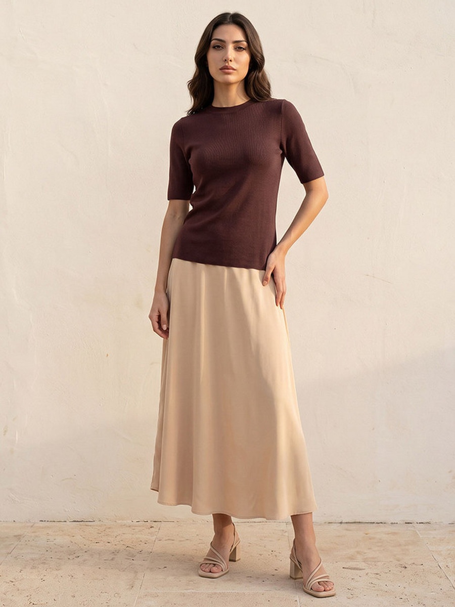 Ribbed Crew Neck Sweater