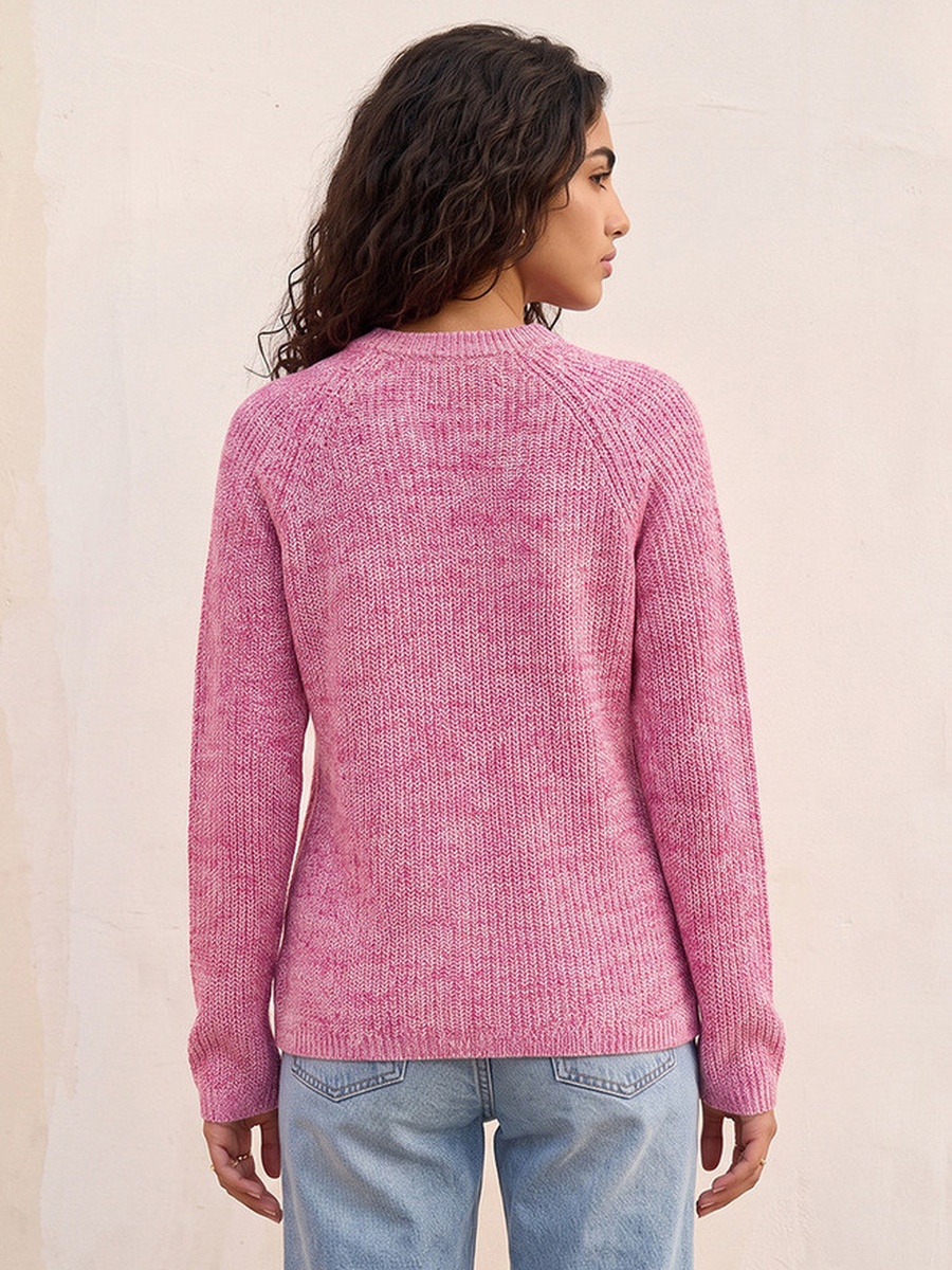 Crew Neck Textured Sweater