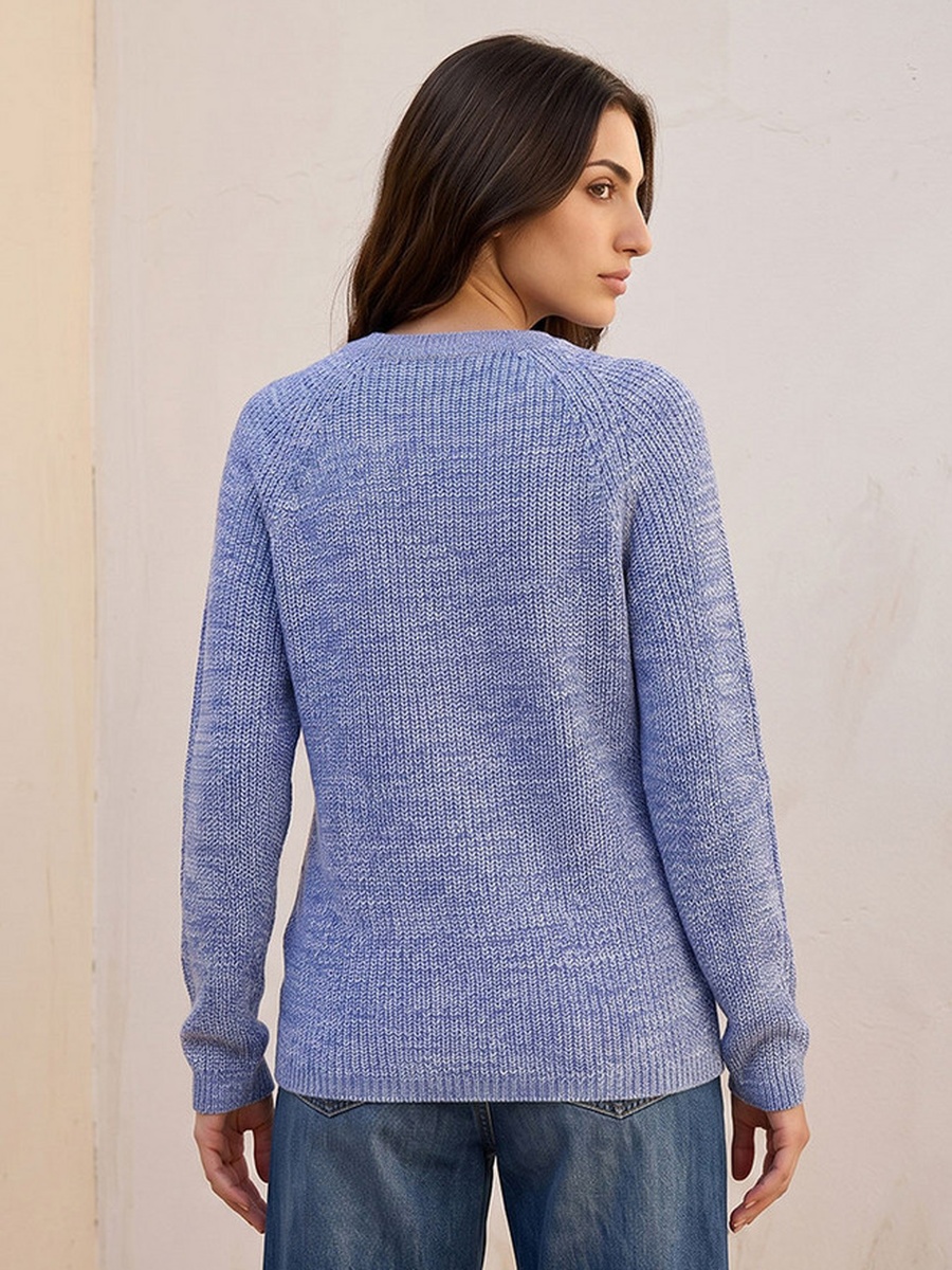 Crew Neck Textured Sweater