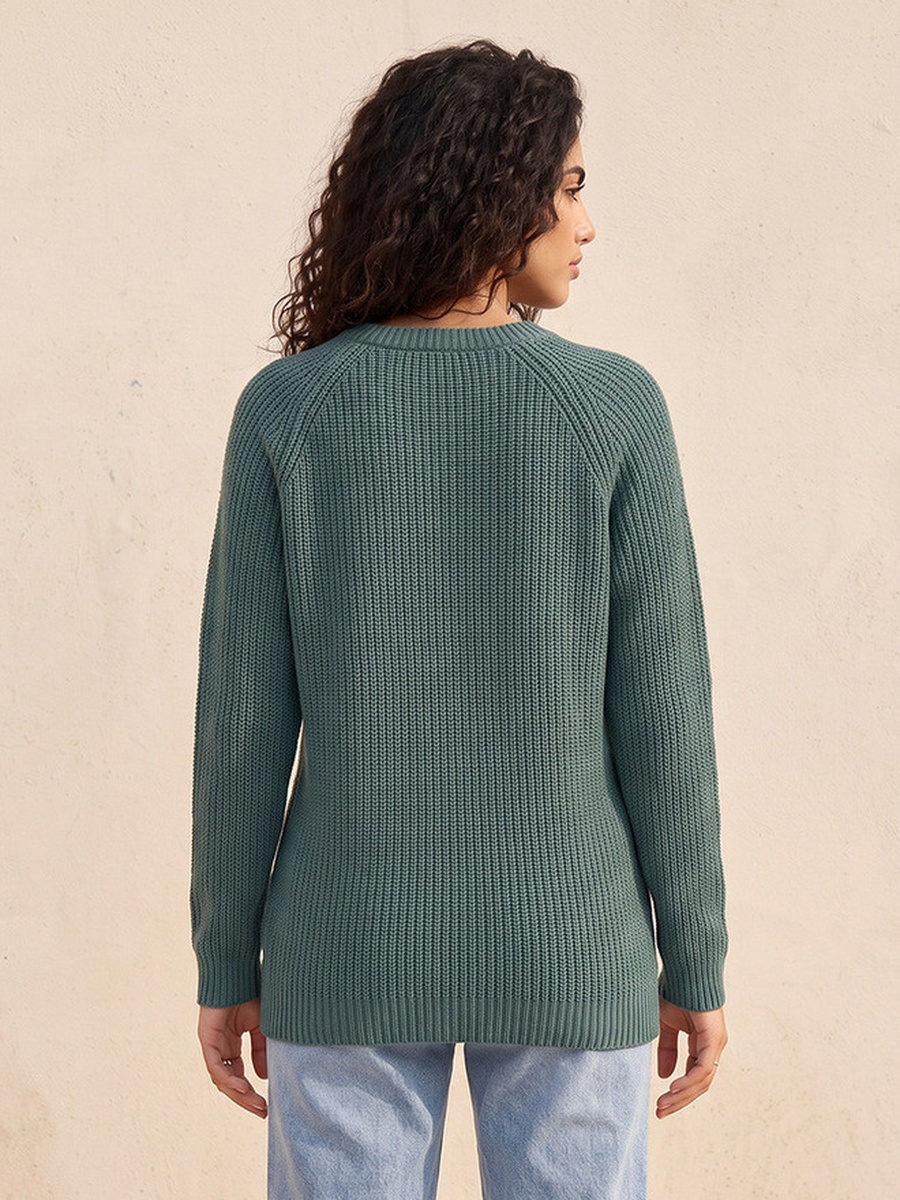 Crew Neck Textured Sweater