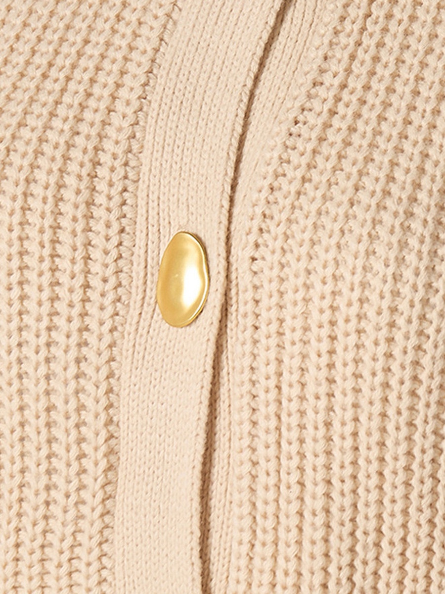 Crew Neck Textured Cardigan