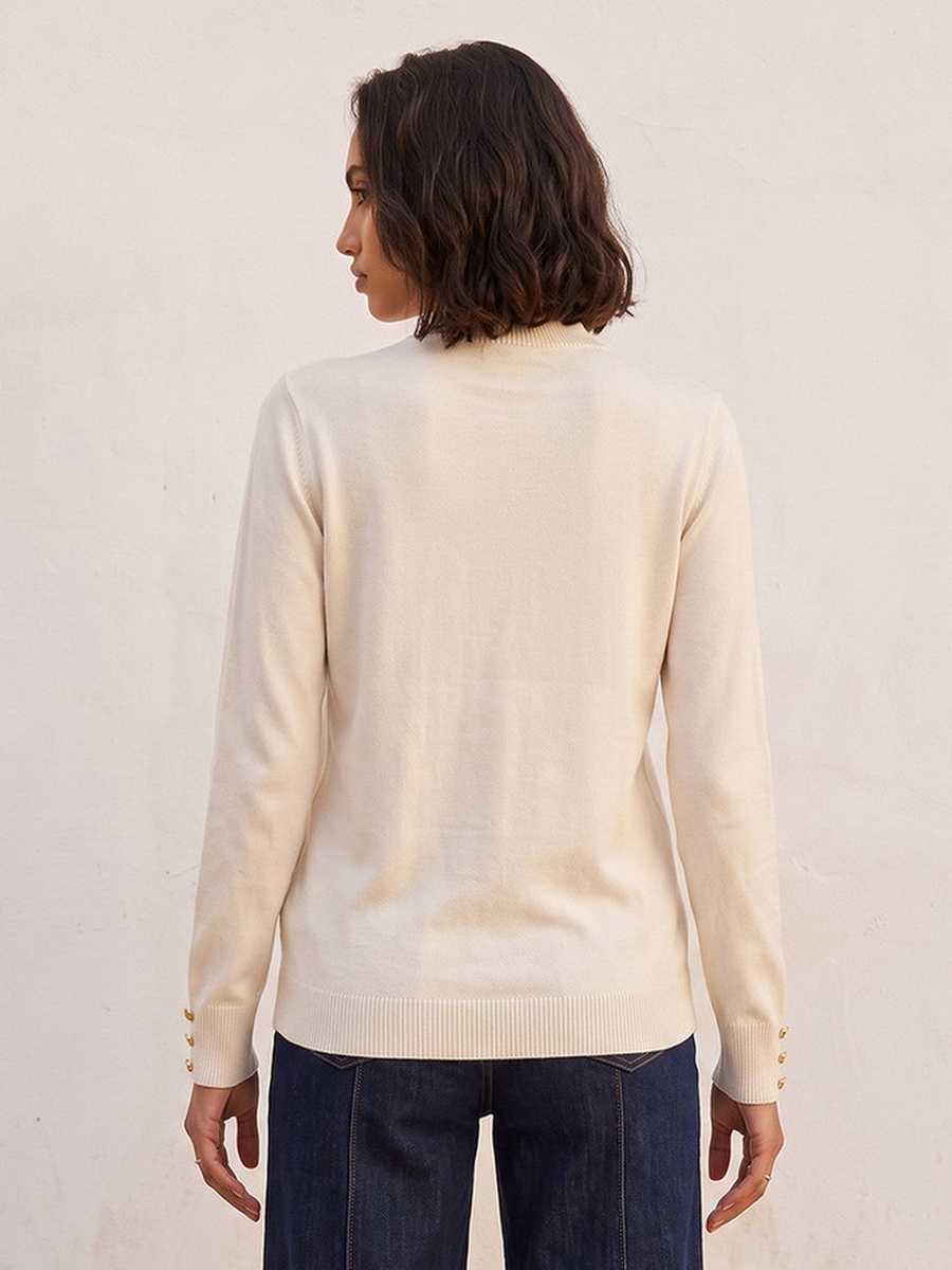 High Neck Textured Sweater